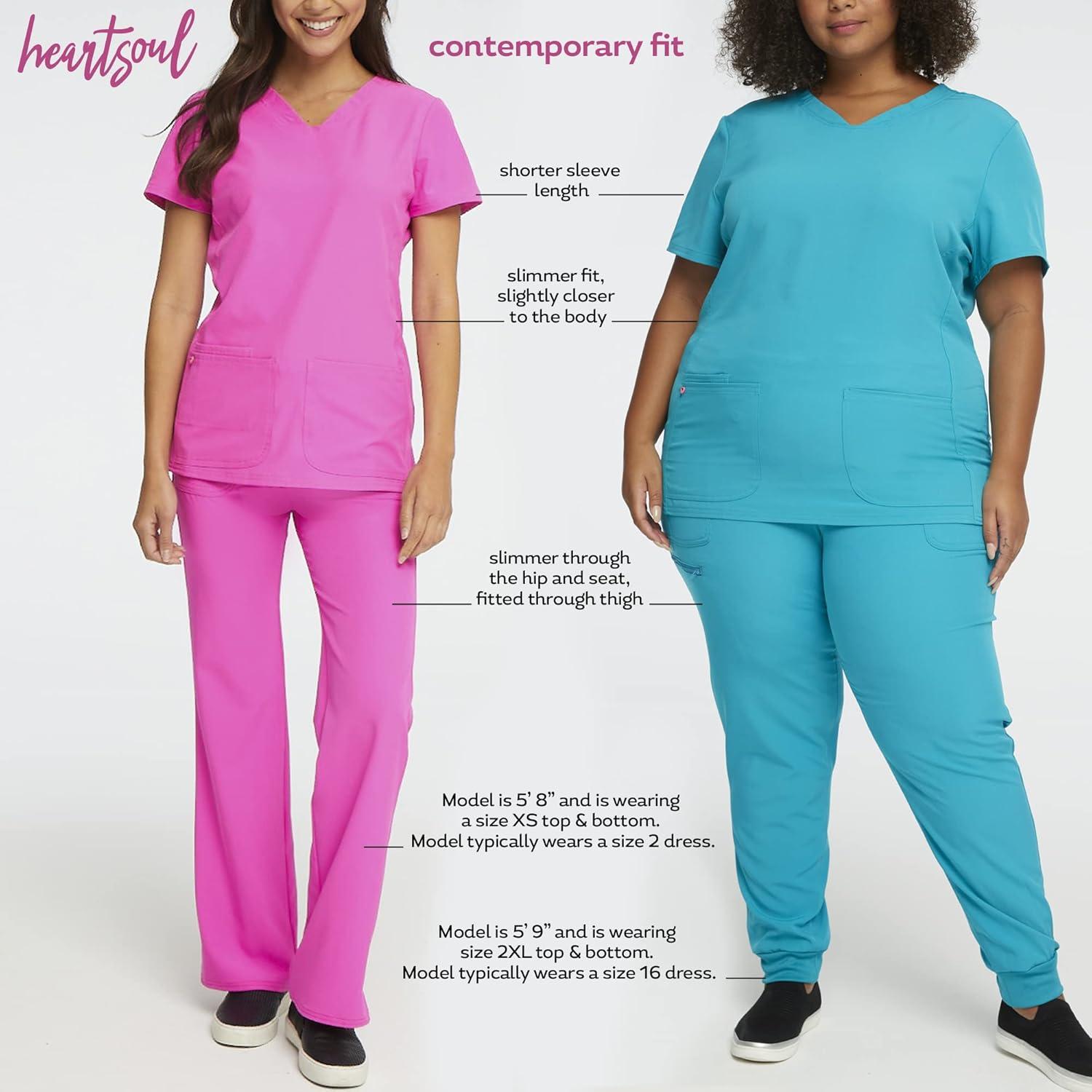 Top Médico para Mujeres HeartSoul Cuello en V X-Large Pewter