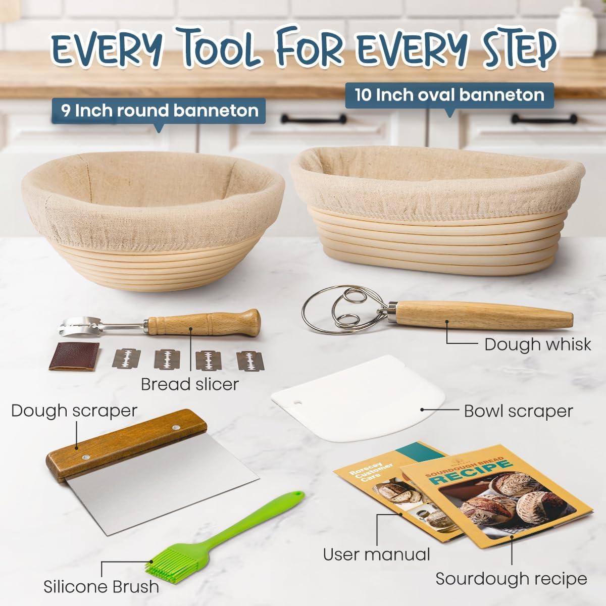 Conjunto Cestas de Prueba de Pan RORECAY 22,86 cm y 25,4 cm