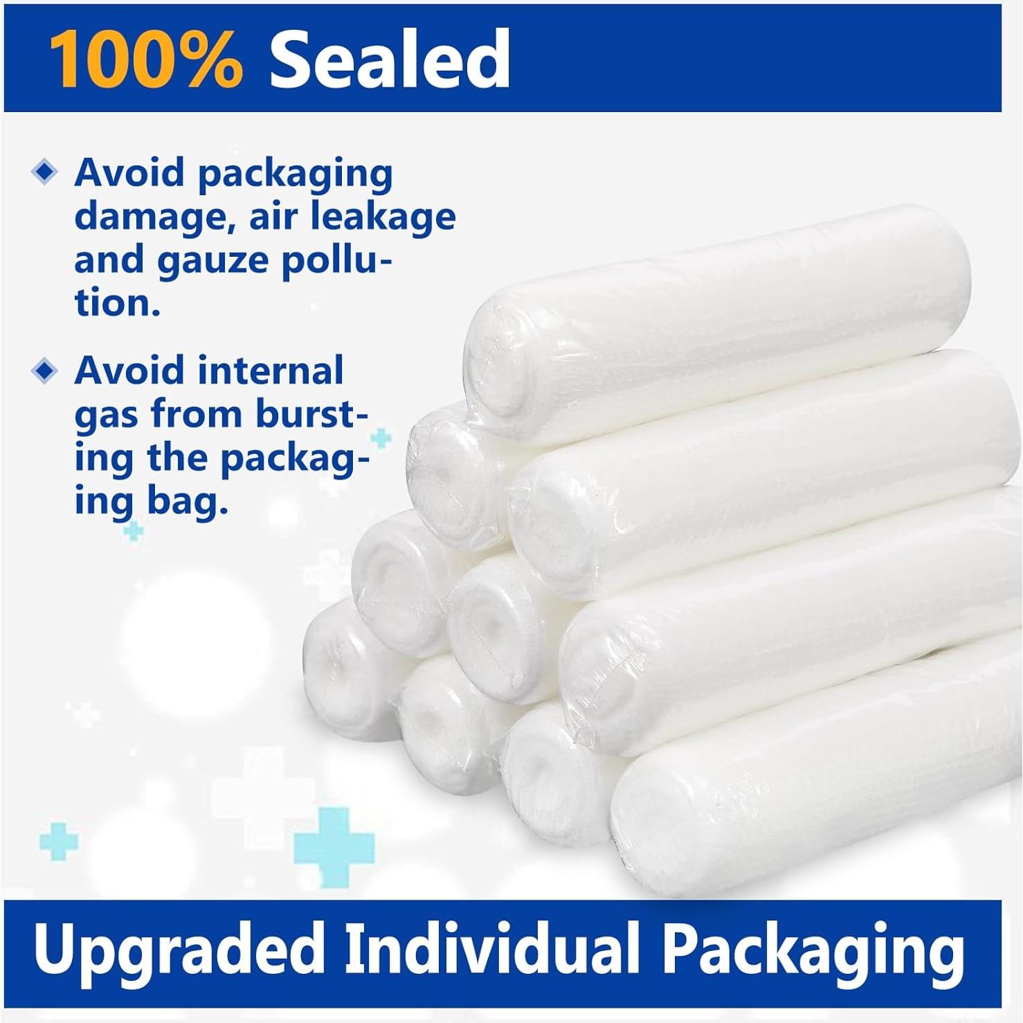 Paquete 24 Rollos de Gasa Premium YesBes 10,16 cm x 3,74 m