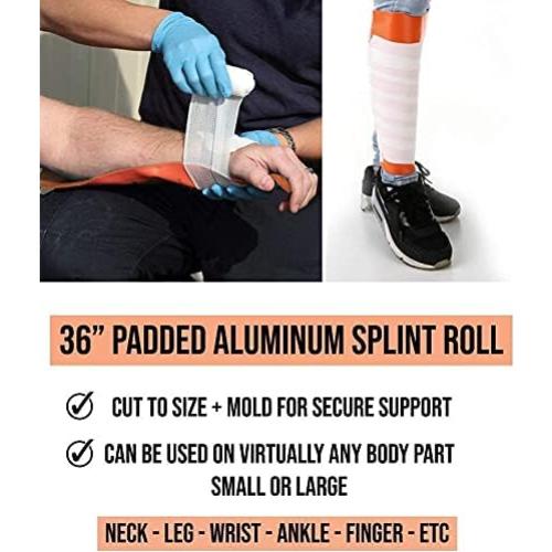 Rollo de férula universal ASATechmed 91 cm + 2 vendas 7,62 cm