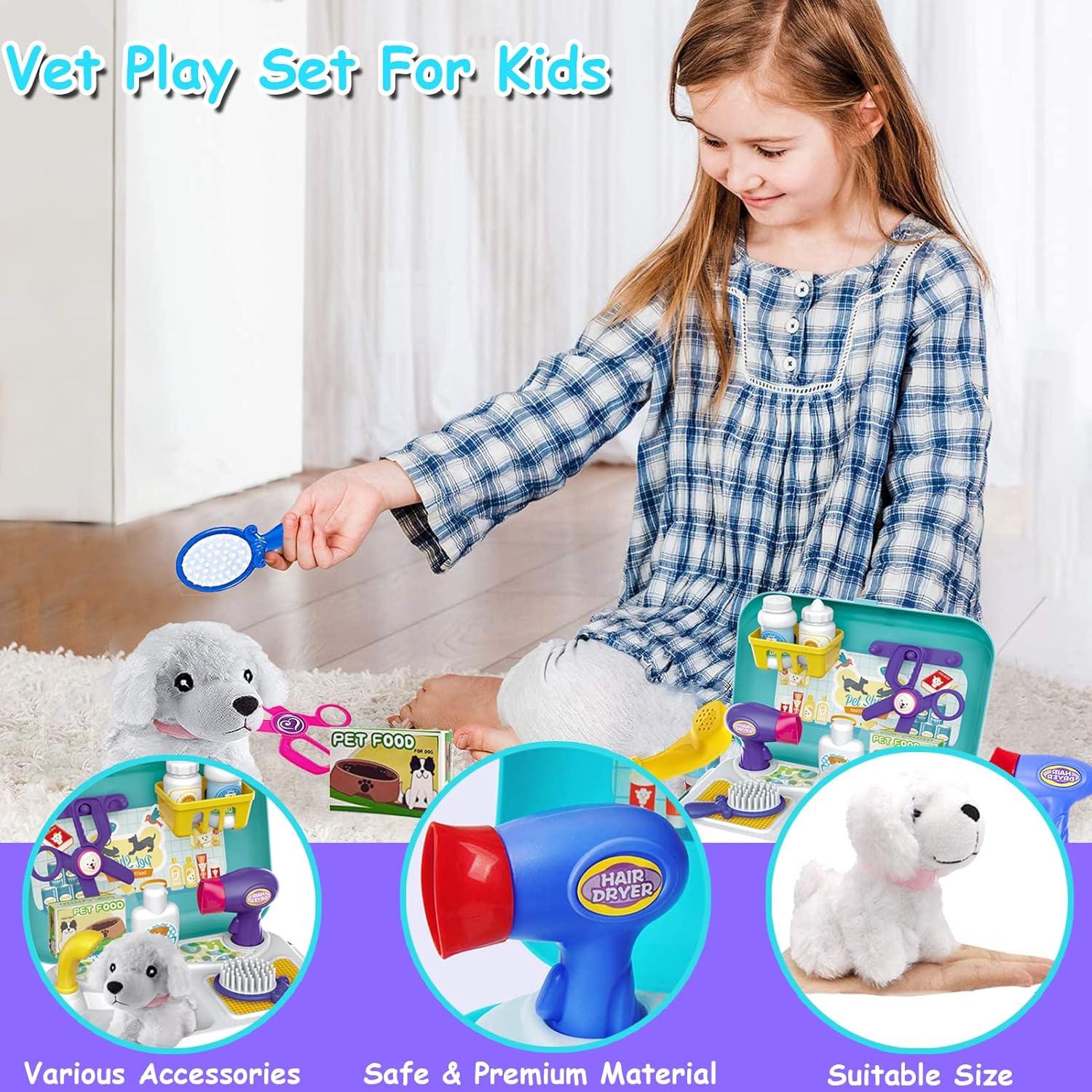 Juego de Cuidado de Mascotas TEUVO 16 Piezas Veterinario