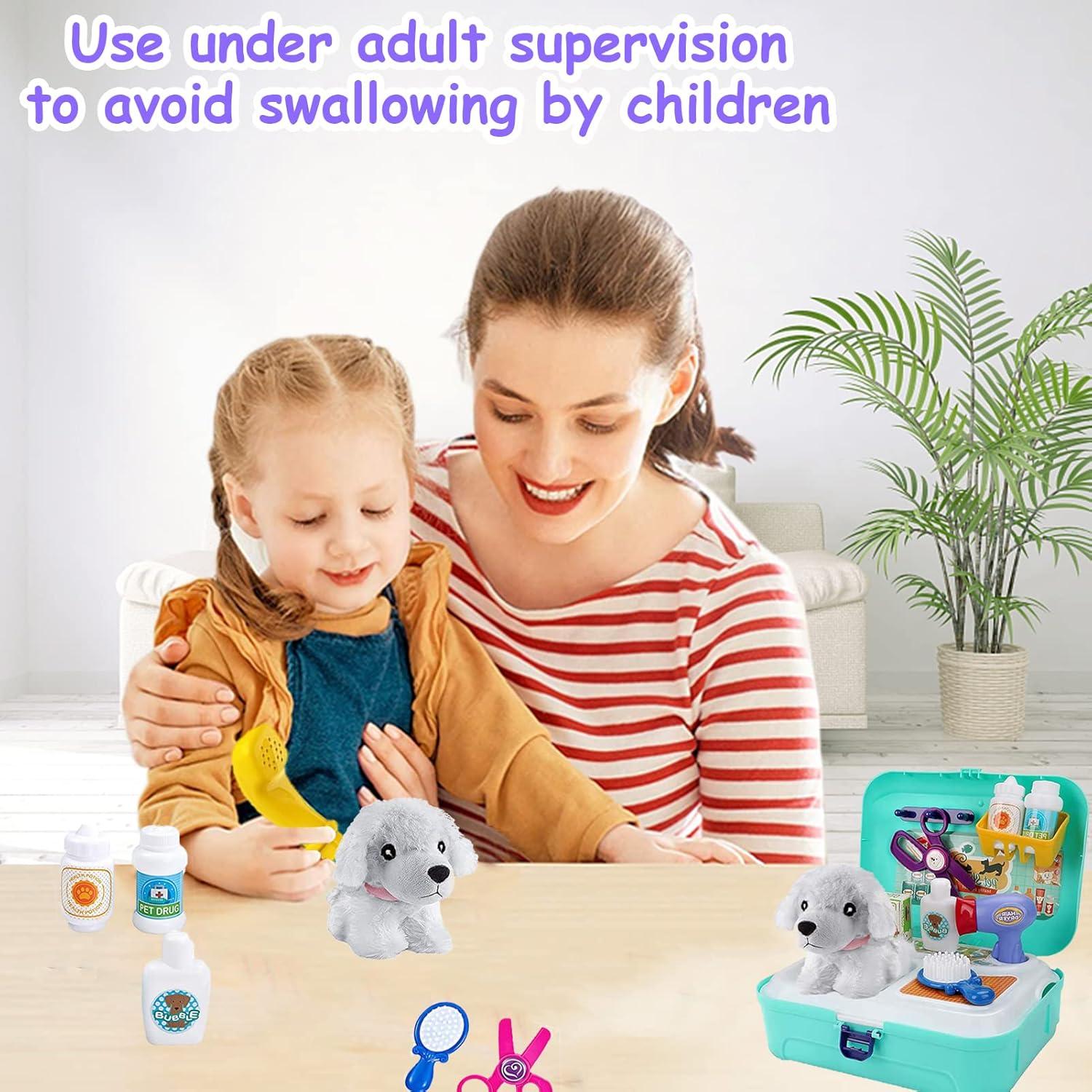 Juego de Cuidado de Mascotas TEUVO 16 Piezas Veterinario