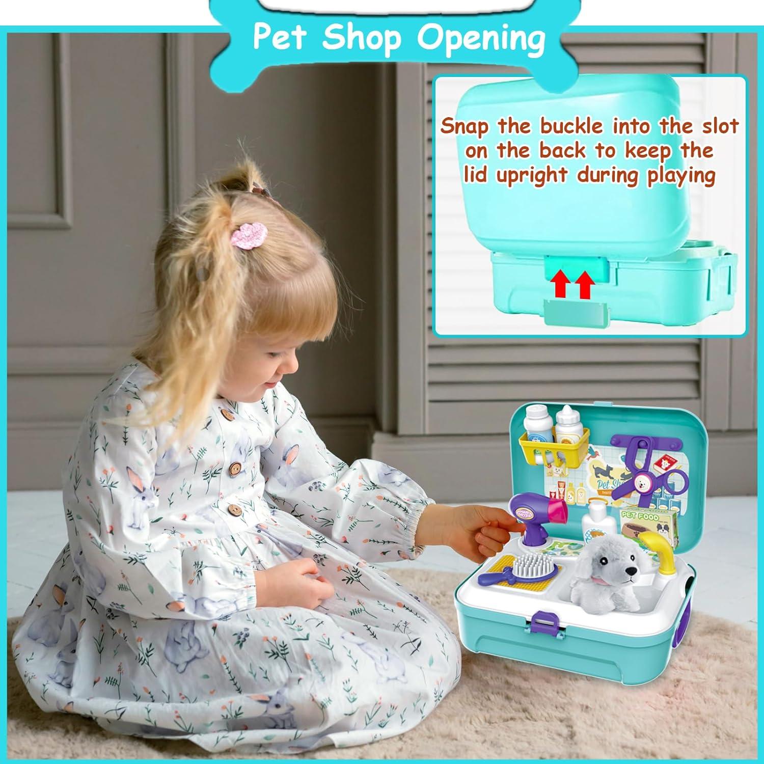 Juego de Cuidado de Mascotas TEUVO 16 Piezas Veterinario