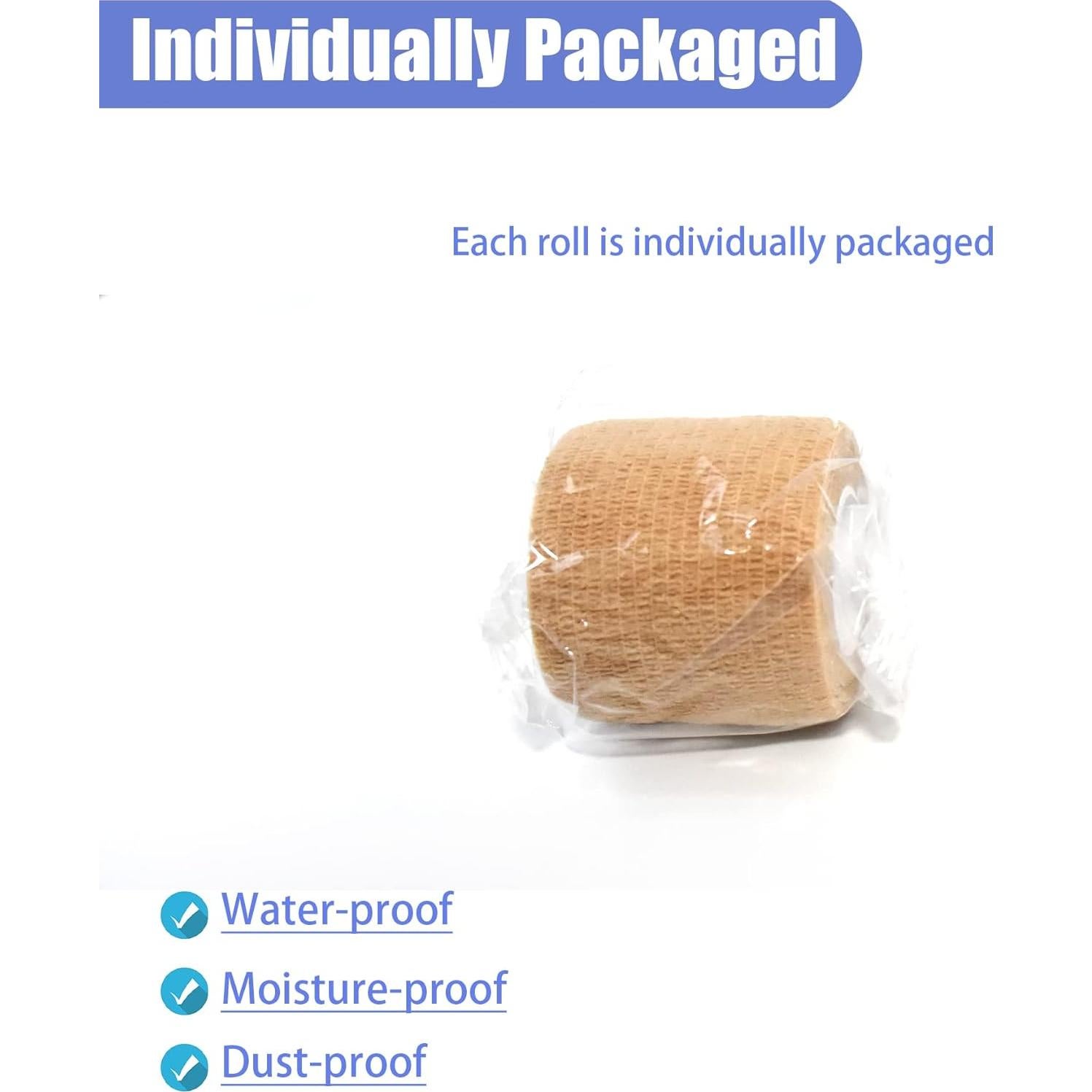 Paquete de 9 Venda Autoadhesiva 5 Yards Gondiane Color Piel