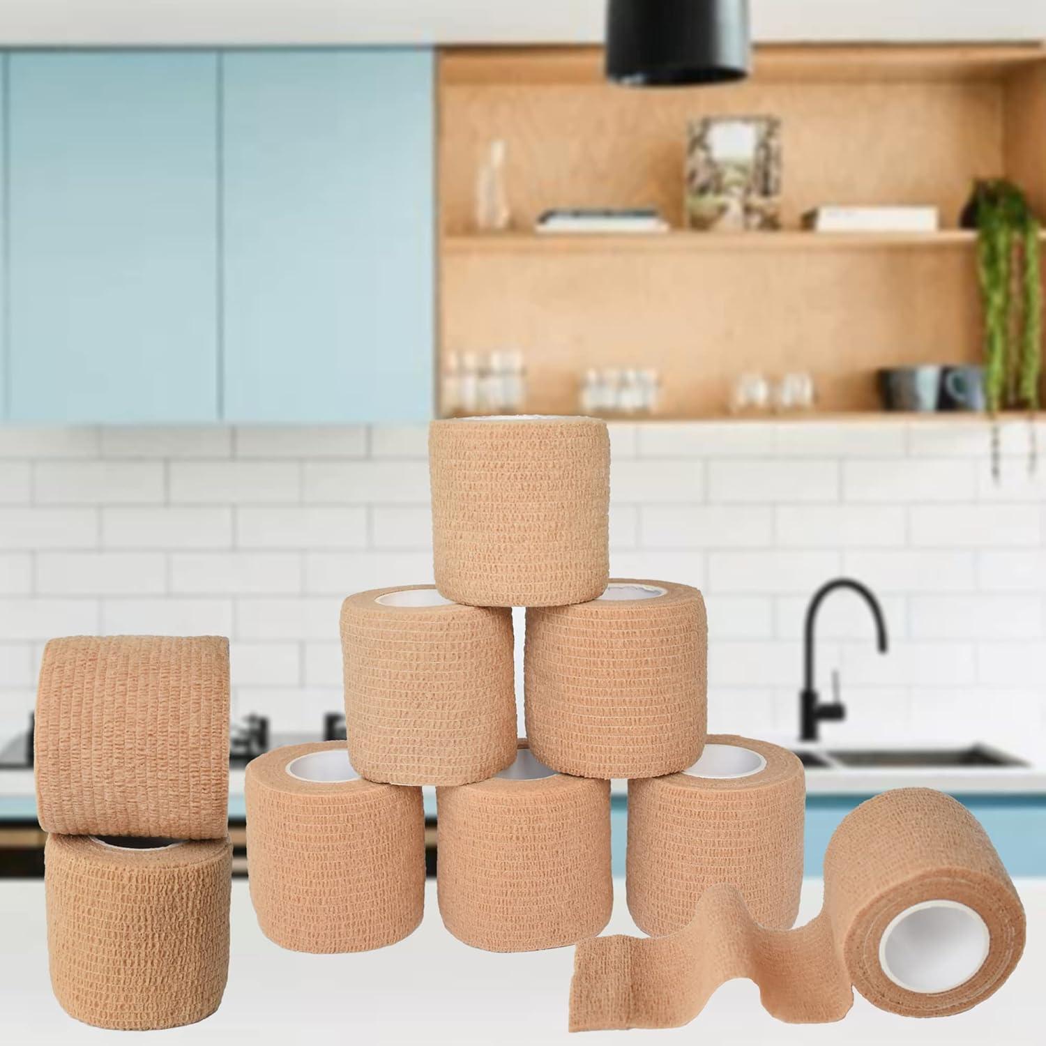 Paquete de 9 Venda Autoadhesiva 5 Yards Gondiane Color Piel