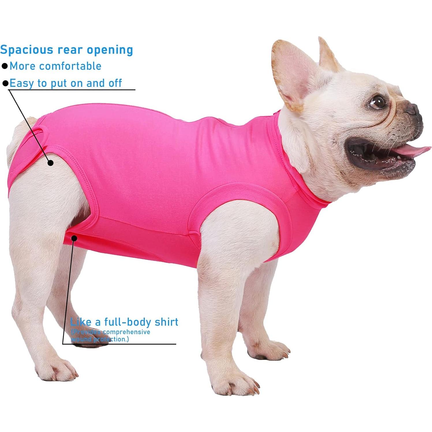 Traje de Recuperación para Perros Caslfuca Mediano Rosa