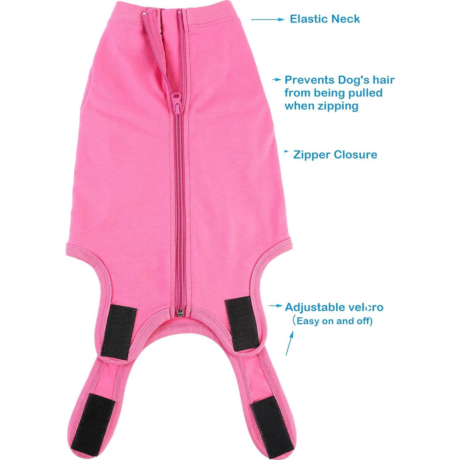 Traje de Recuperación para Perros Caslfuca Mediano Rosa