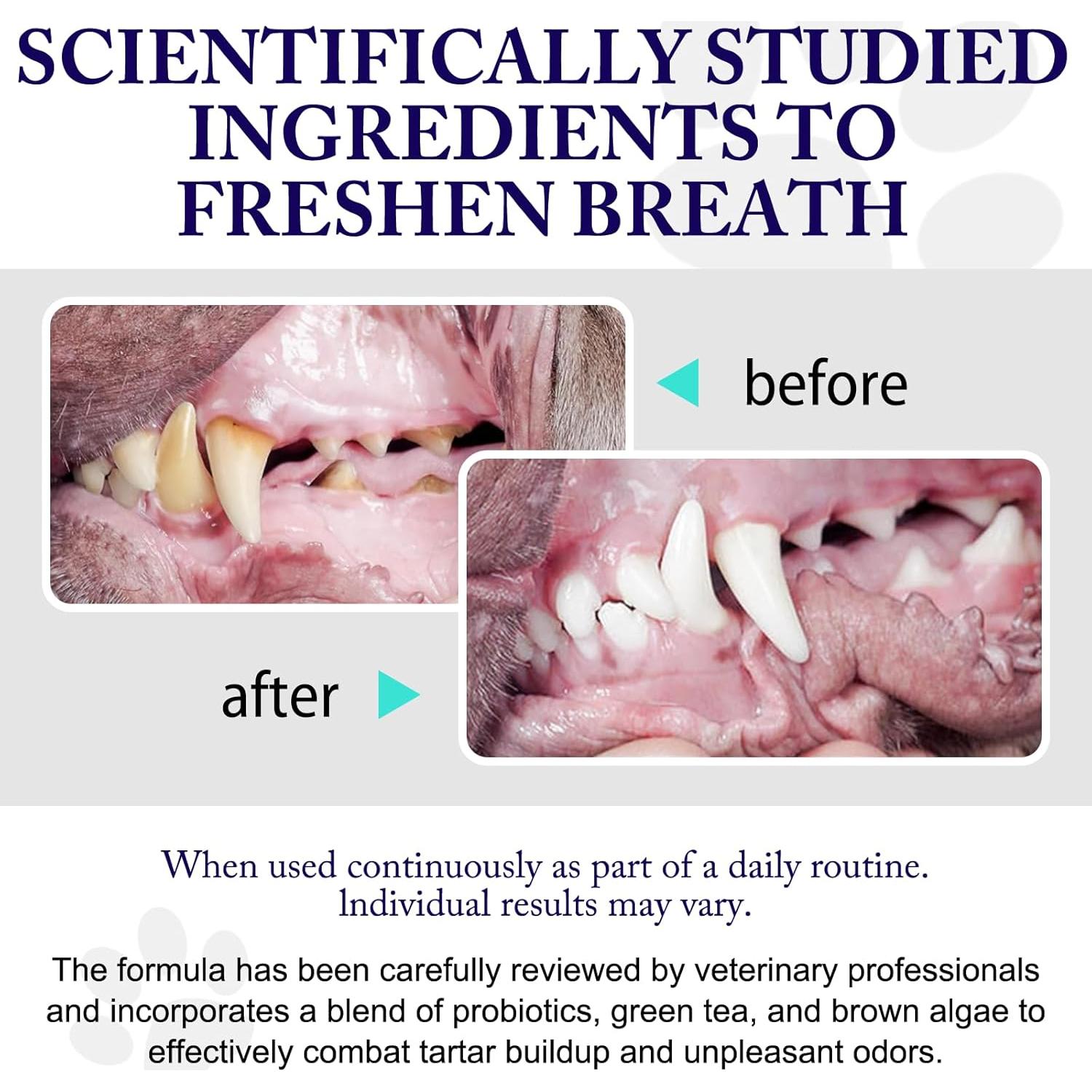 Polvo Dental KZUO para Perros y Gatos - Limpieza Efectiva