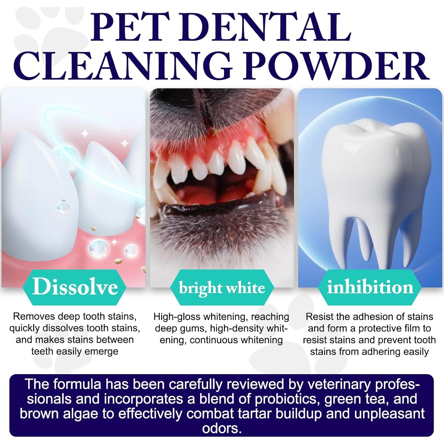 Polvo Dental KZUO para Perros y Gatos - Limpieza Efectiva