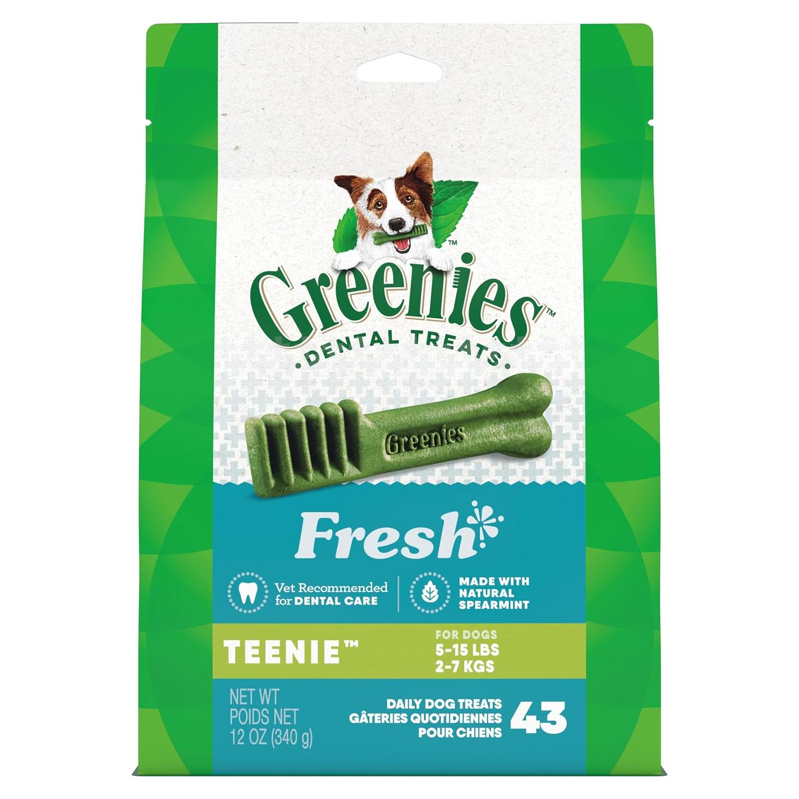 Golosinas Dentales Greenies para Perros Menta 340 g