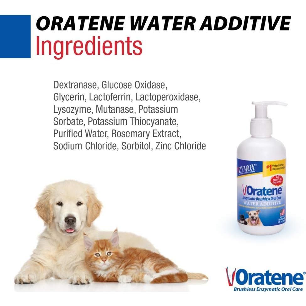 Aditivo de Agua ZYMOX Oratene para Perros y Gatos 226g