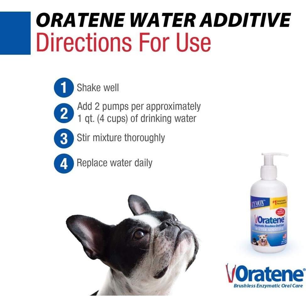 Aditivo de Agua ZYMOX Oratene para Perros y Gatos 226g