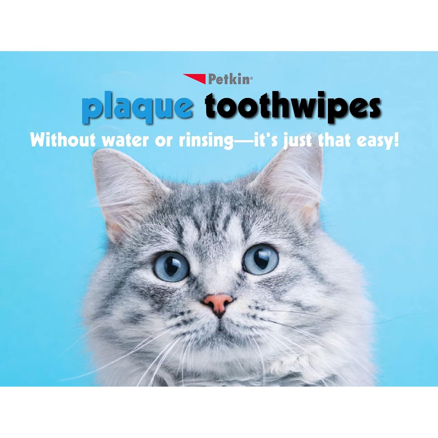Toallitas Dentales Petkin para Gatos y Perros - 40 Unidades