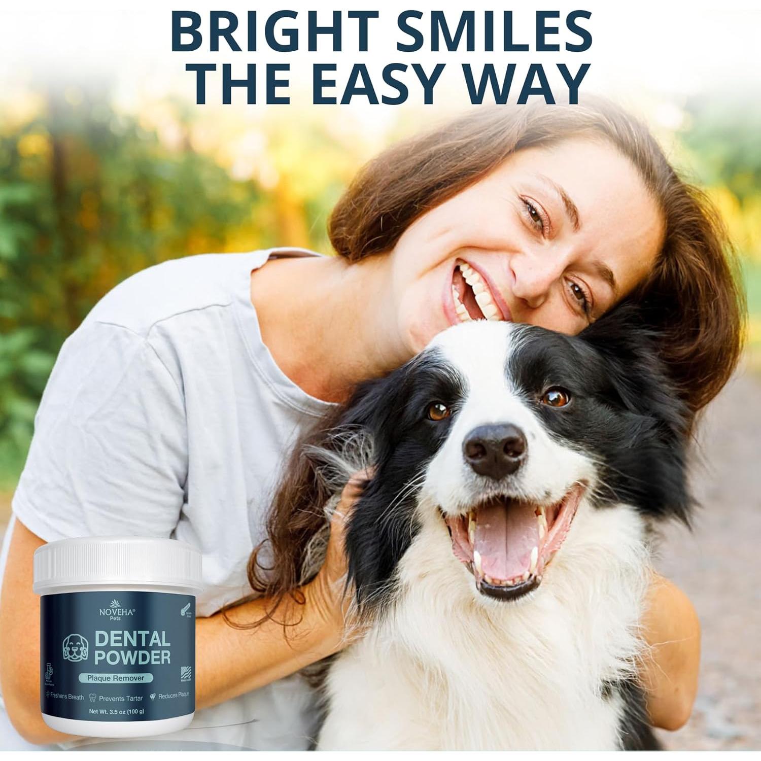 Polvo Dental NOVEHA para Mascotas 100g - Cuidado Oral Veterinario