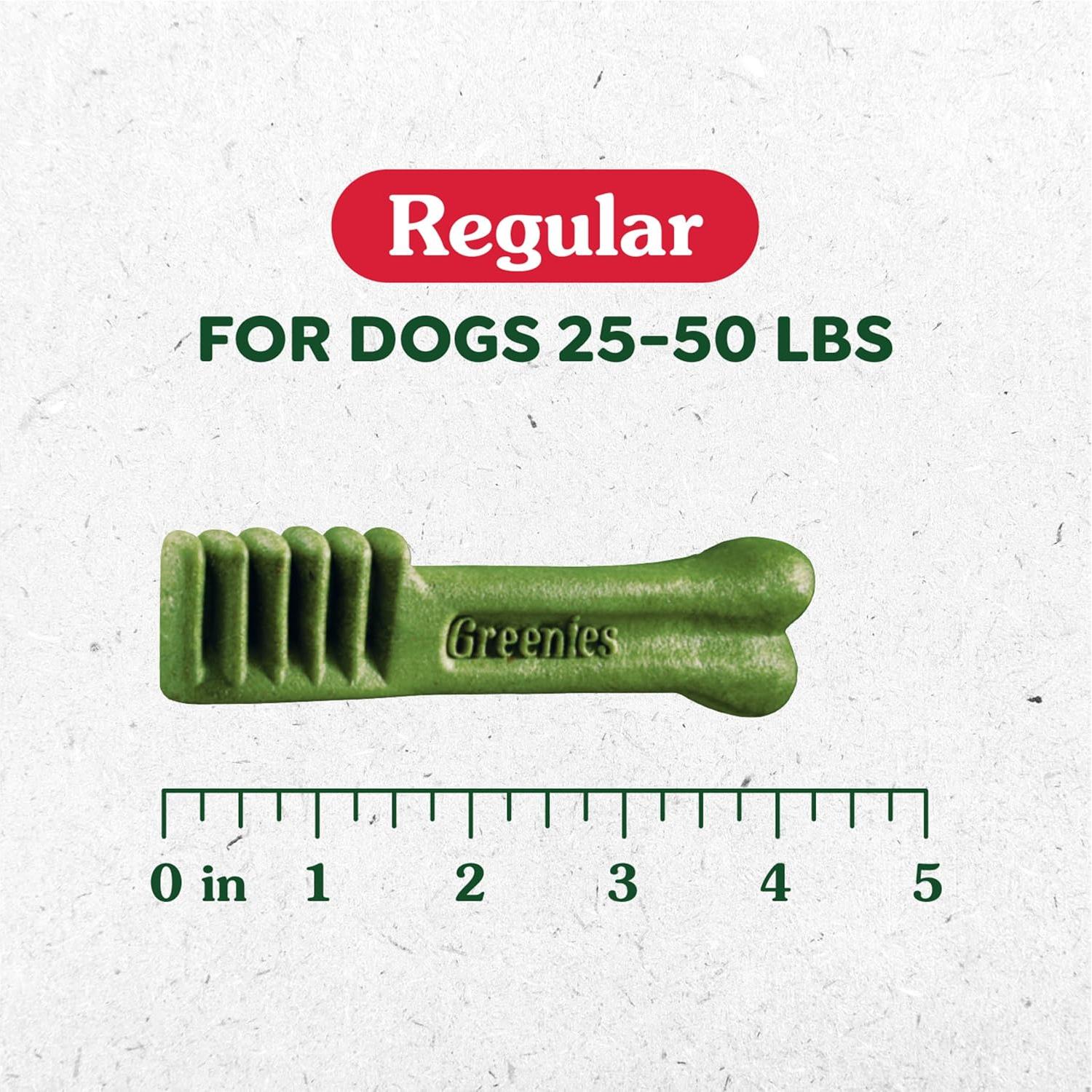Golosinas Dentales Greenies para Perros 340g Sabor Menta