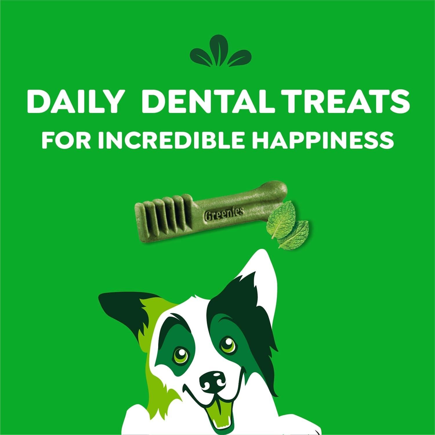 Golosinas Dentales Greenies para Perros 340g Sabor Menta
