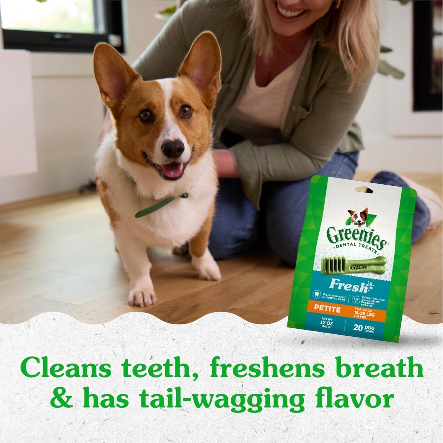 Golosinas Dentales Greenies para Perros 340g Sabor Menta