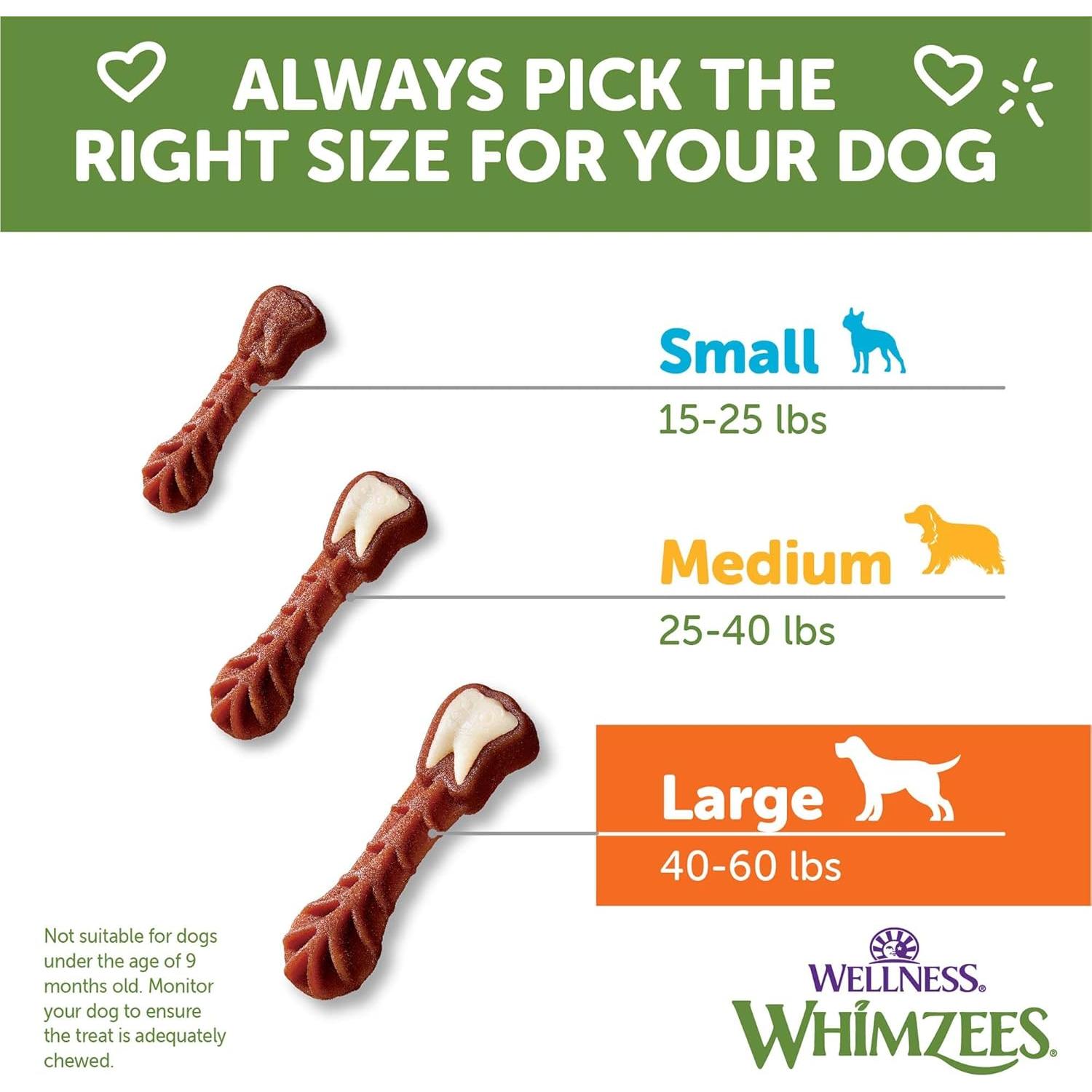 Golosinas Dentales Naturales Wellness WHIMZEES 24 Unidades