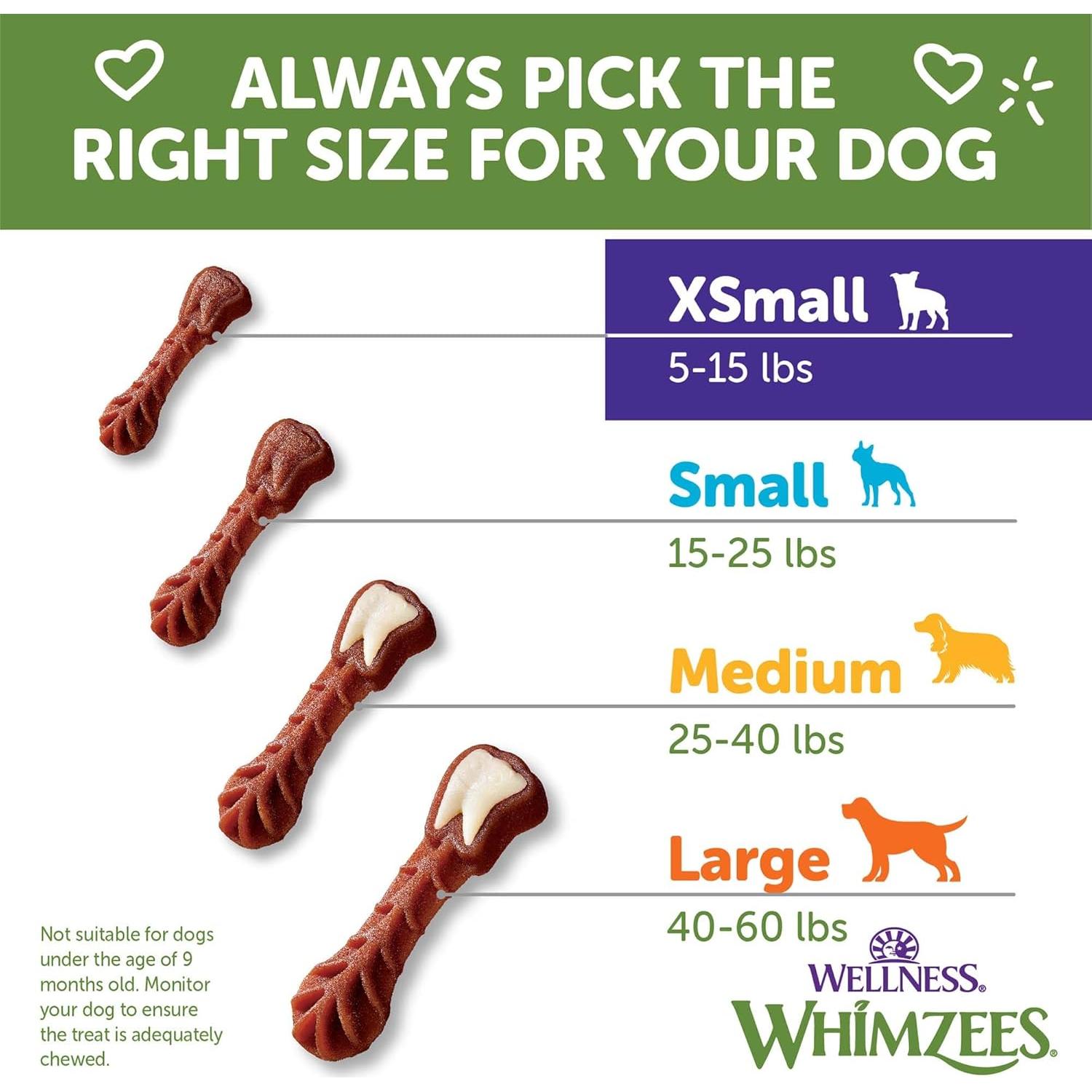 WHIMZEES Brushzees Golosinas Dentales para Perros 48 Unidades