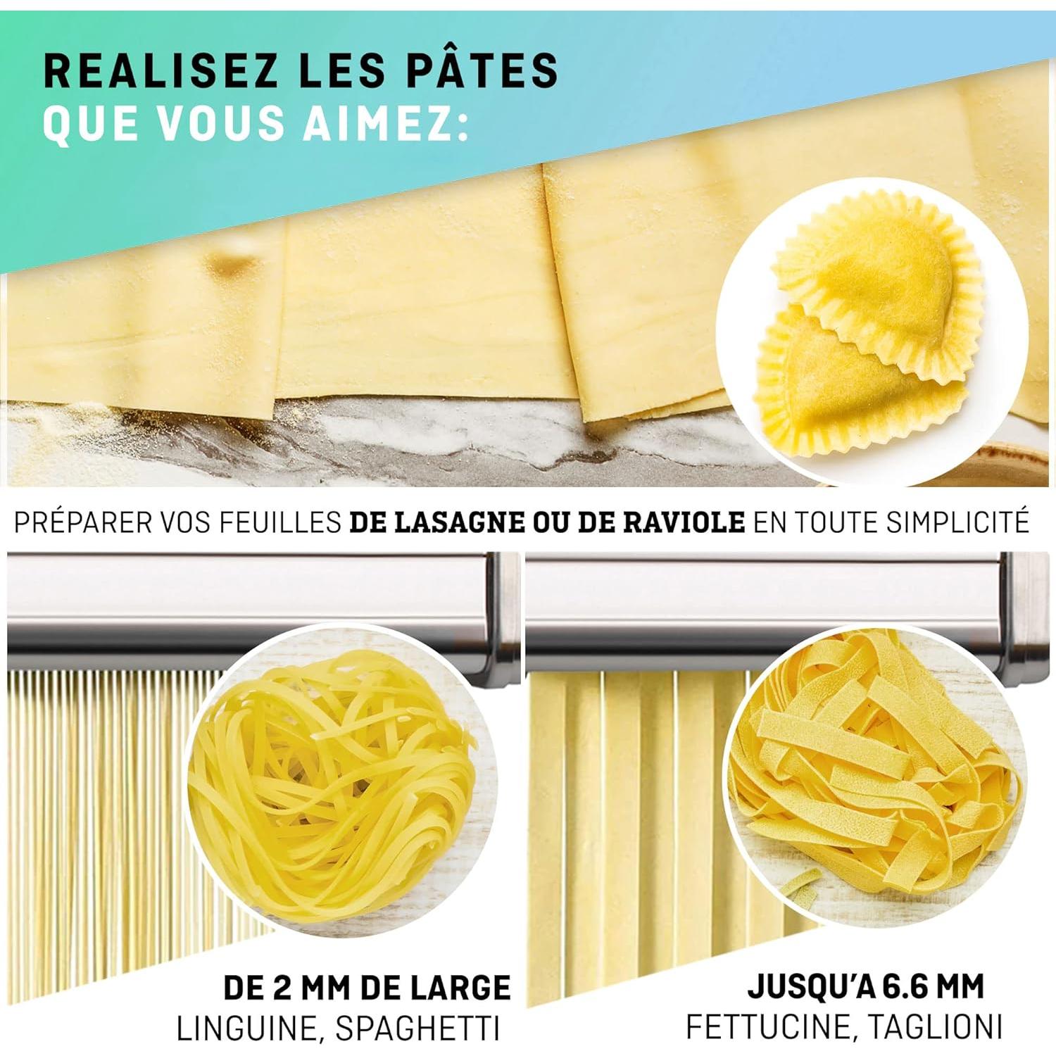 Máquina de Pasta Manual VeoHome Acero Inoxidable 7 Grosores