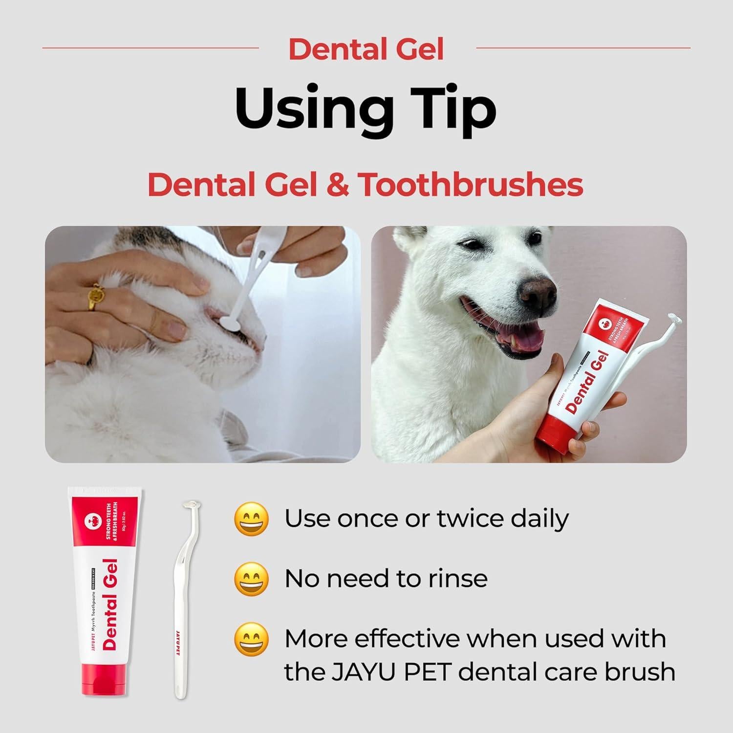 Gel Dental JAYU PET para Perros y Gatos 80 g - Cuidado Oral