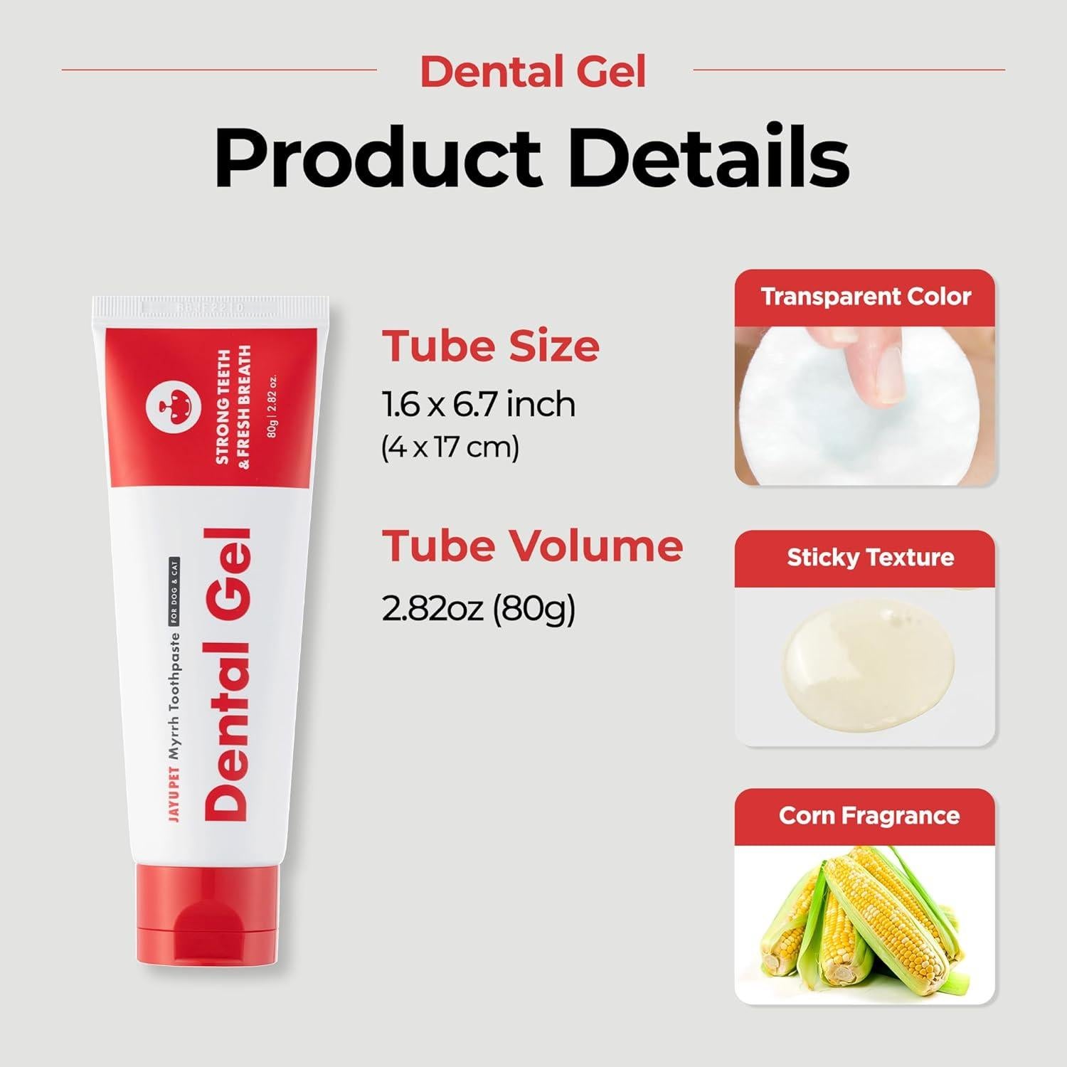 Gel Dental JAYU PET para Perros y Gatos 80 g - Cuidado Oral