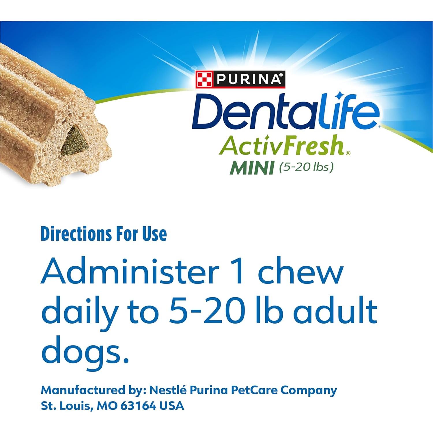 Masticables Mini DentaLife Purina ActivFresh 56 Unidades