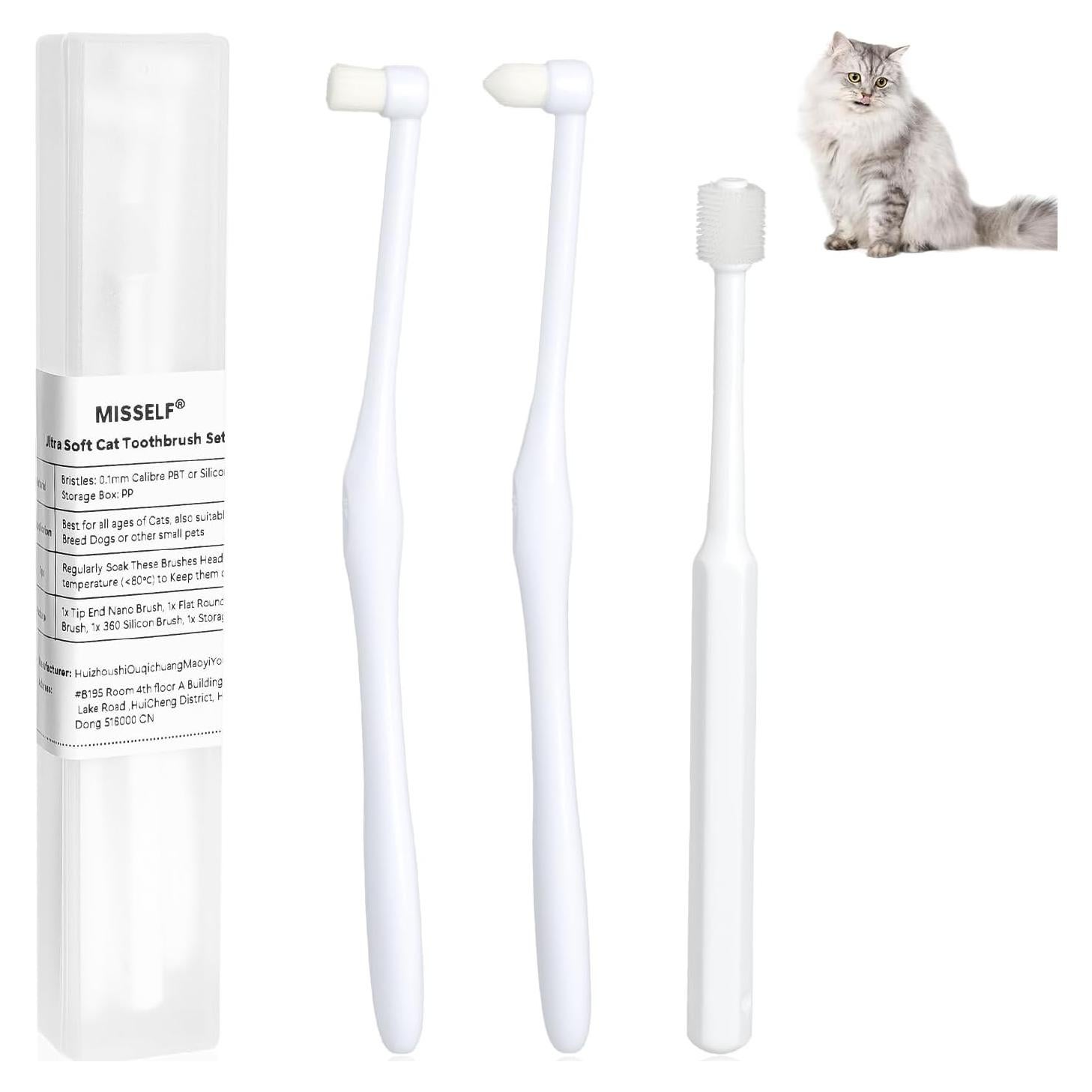 Cepillo de Dientes Ultra Suave She'o para Gatos y Perros