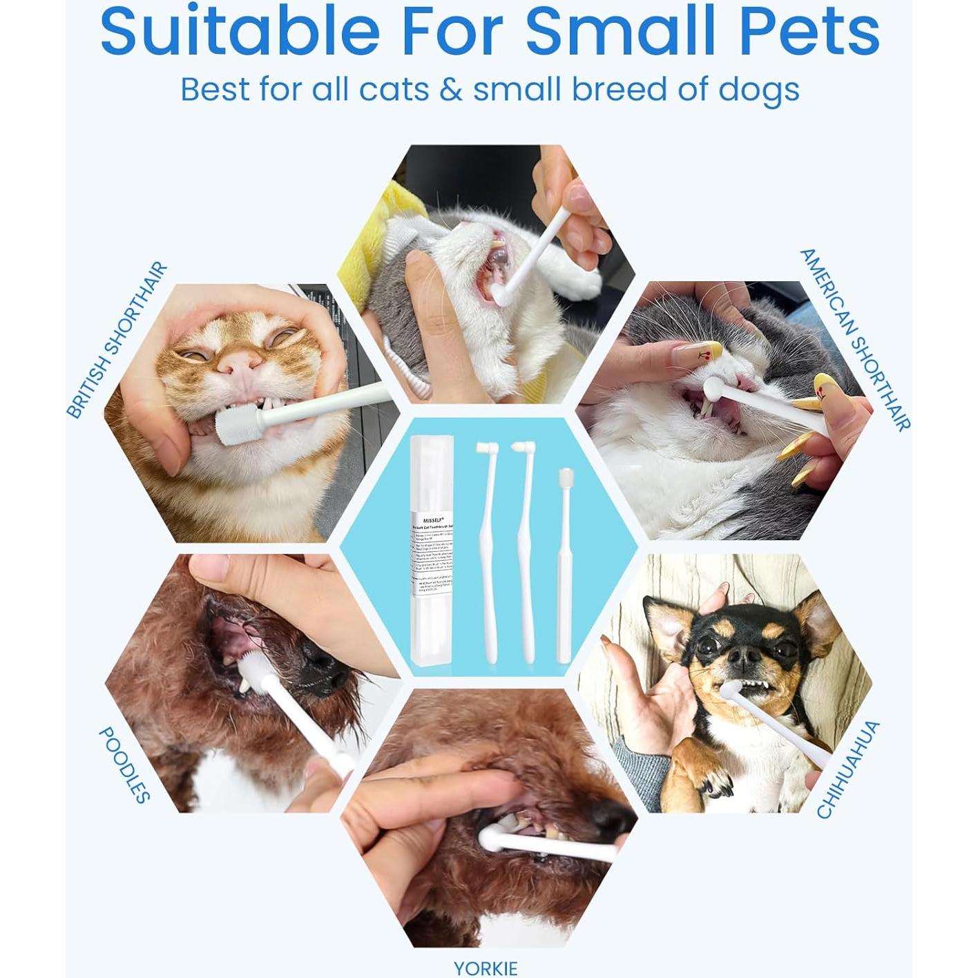 Cepillo de Dientes Ultra Suave She'o para Gatos y Perros