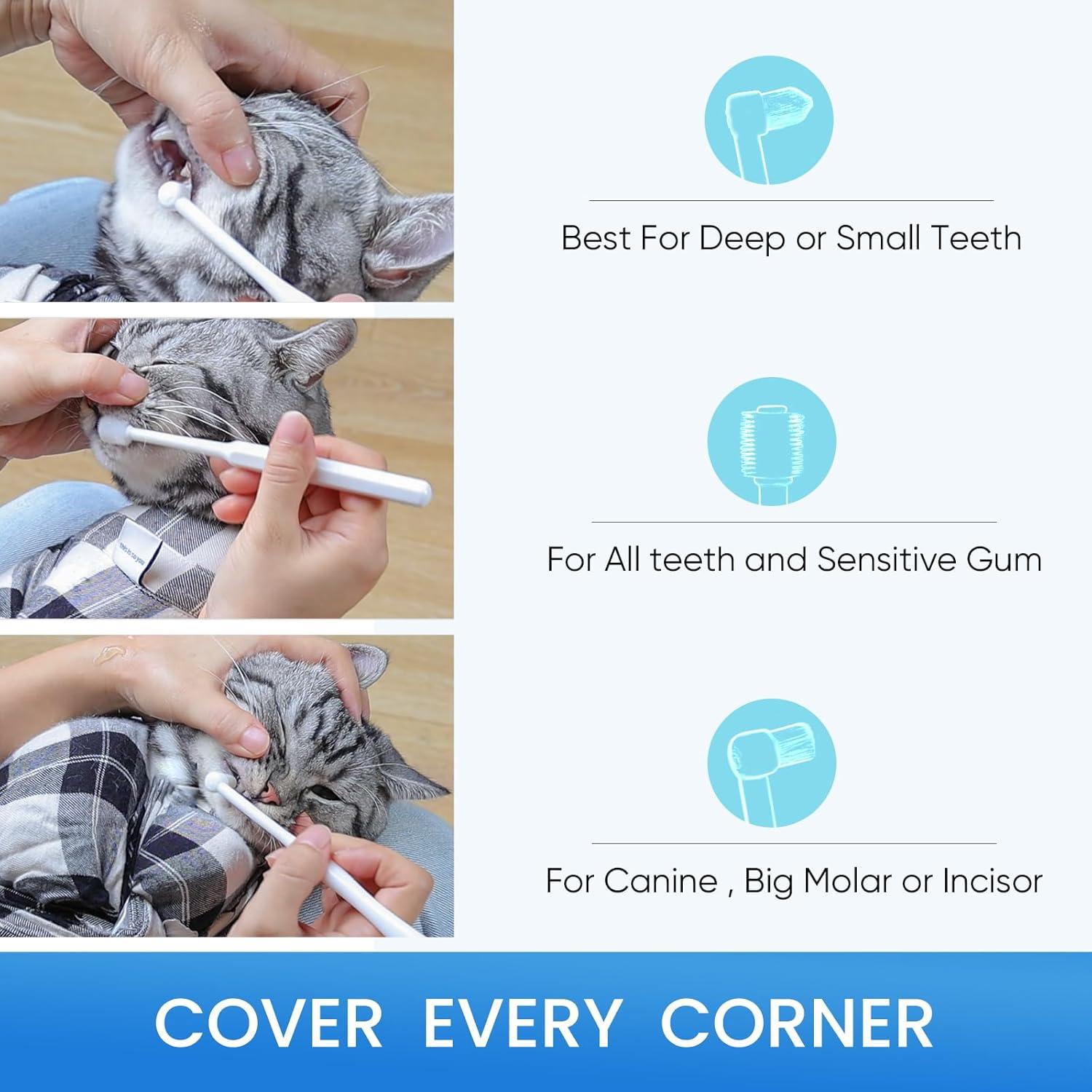 Cepillo de Dientes Ultra Suave She'o para Gatos y Perros