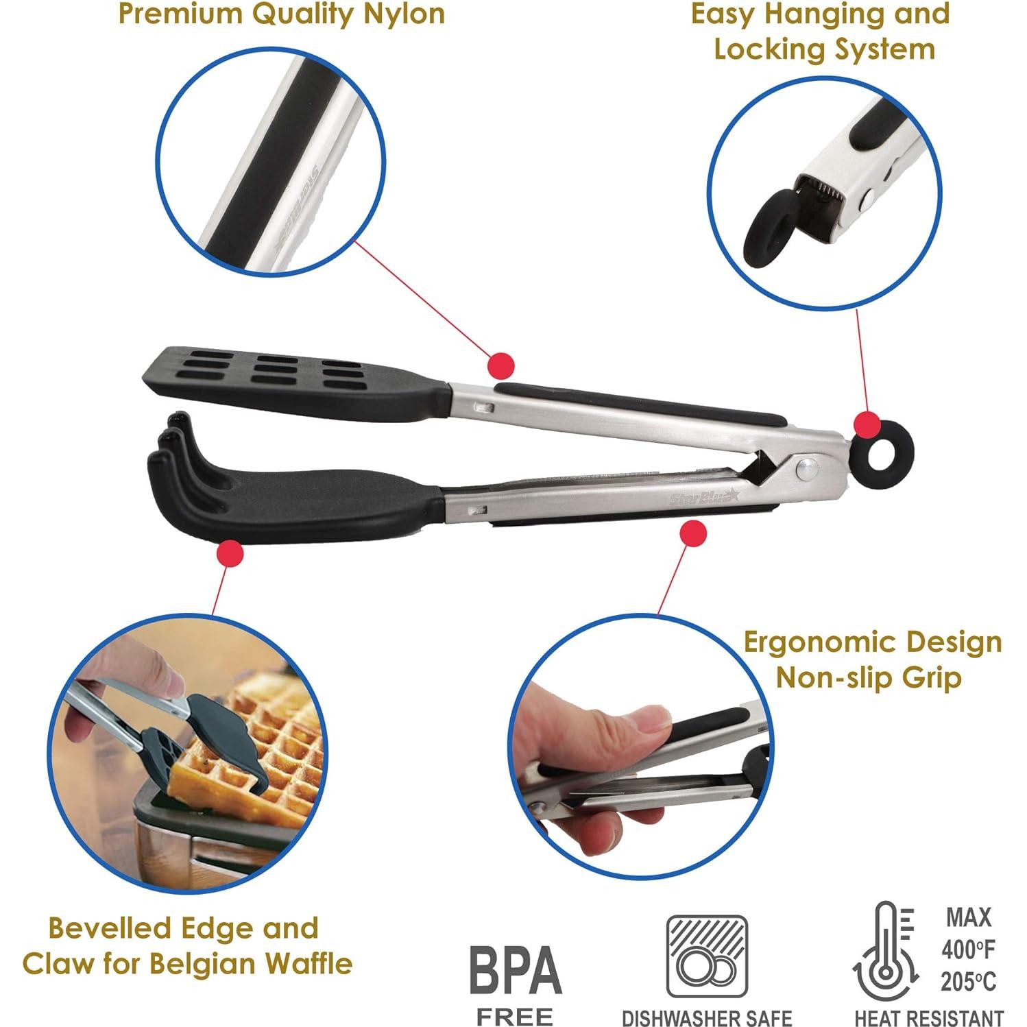 Mini Pinzas para Waffles StarBlue 20 cm Silicona Antideslizantes