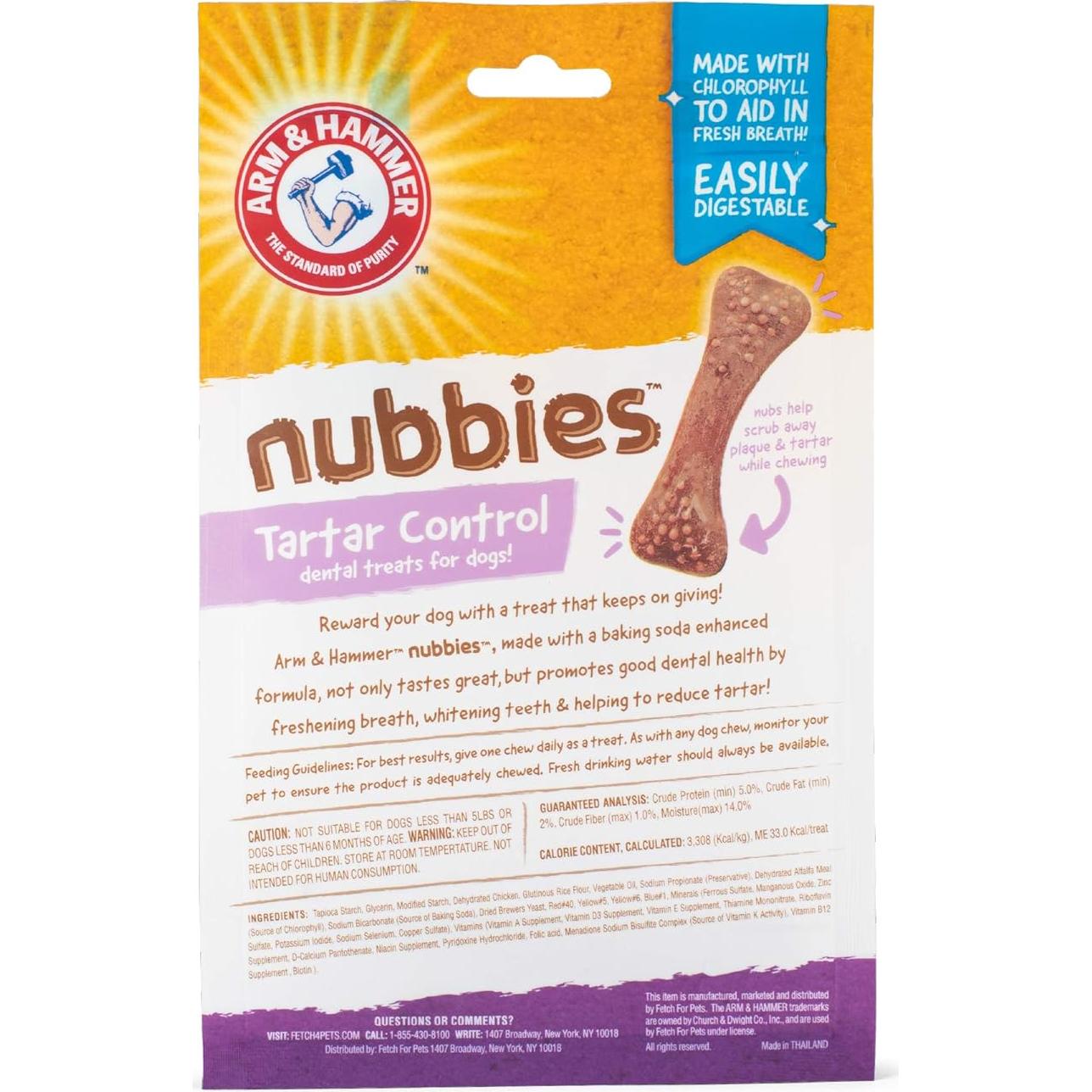 Golosinas Dentales Arm & Hammer Nubbies para Perros 20 Pcs