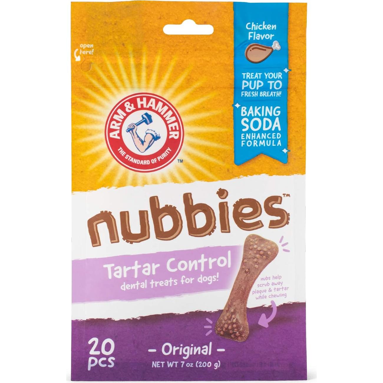 Golosinas Dentales Arm & Hammer Nubbies para Perros 20 Pcs