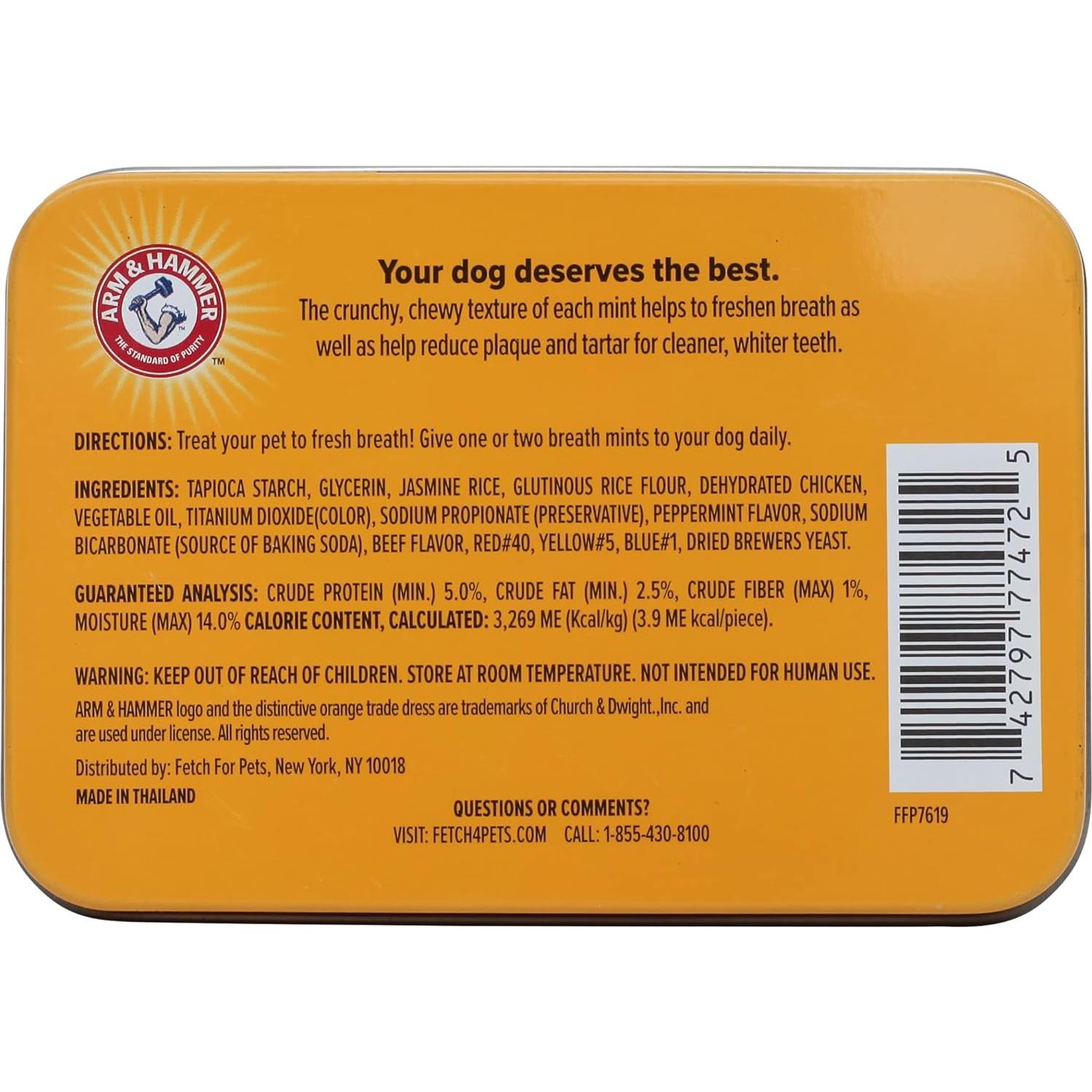 Mentas Dentales Arm & Hammer para Perros Sabor Carne 2 Pzas