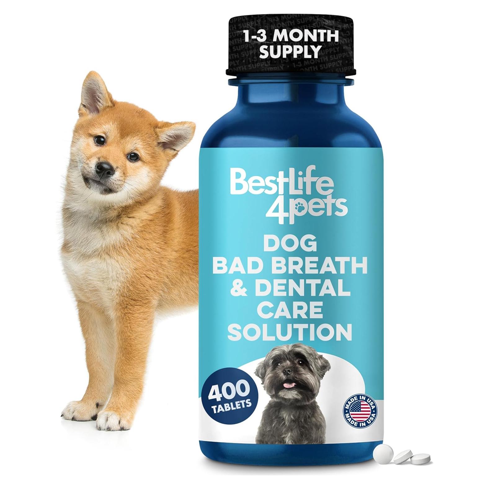 Suplemento Natural para Mal Aliento Canino BestLife4Pets 400 Pastillas