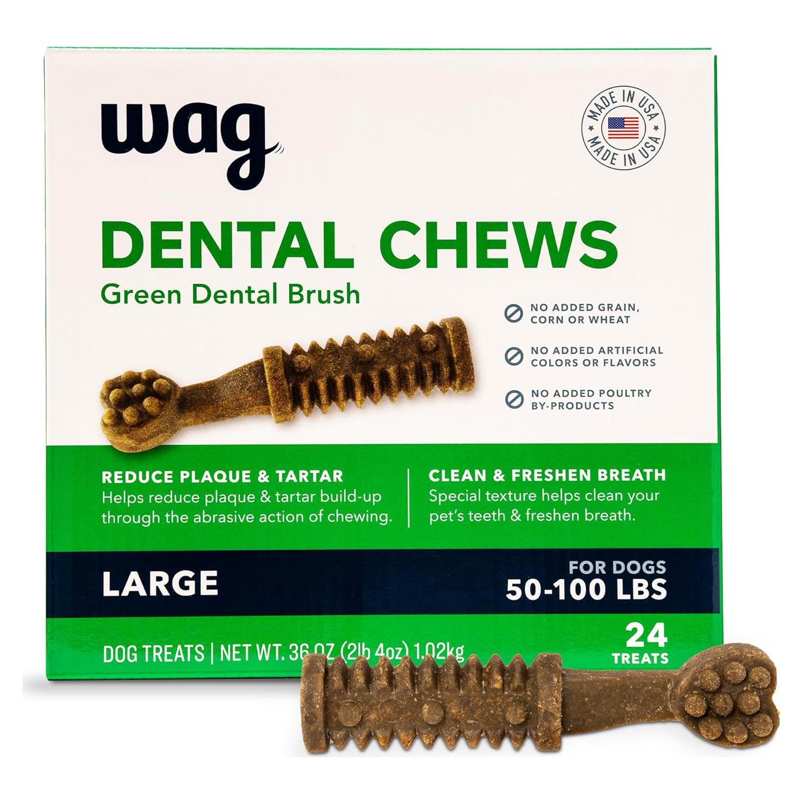 Wag Chews Dentales Amazon para Perros Grandes 1,02 kg