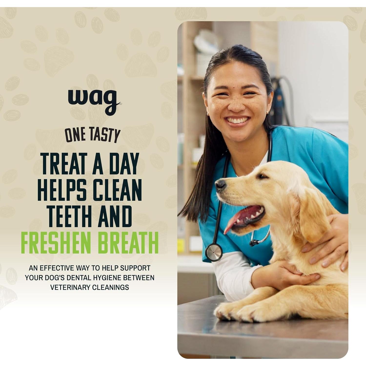 Wag Chews Dentales Amazon para Perros Grandes 1,02 kg