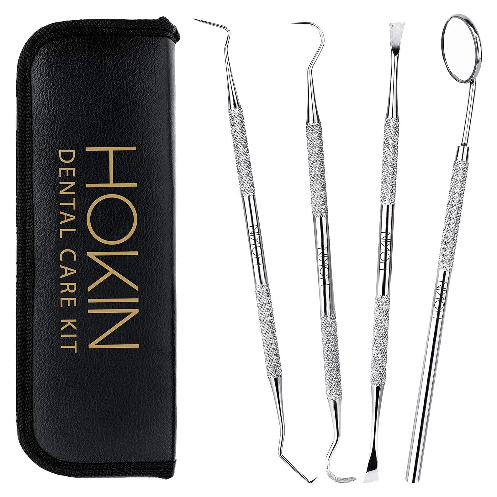 Kit de Herramientas Dentales HOKIN 4 Piezas Acero Inoxidable