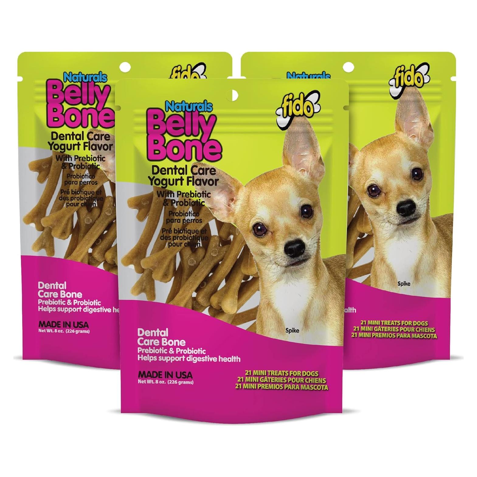 Huesos de Barriga Naturales Fido para Perros Mini - 21 Unidades