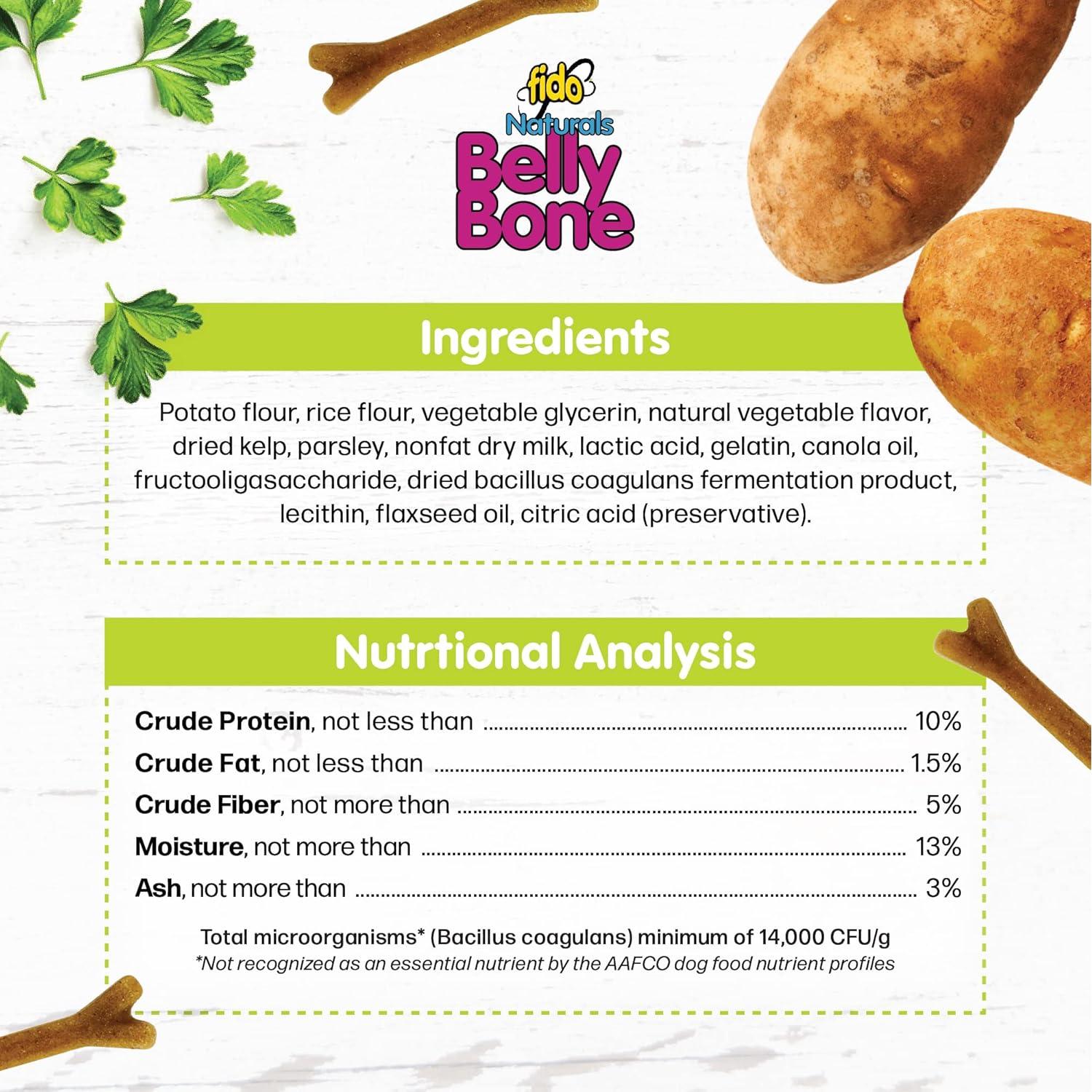 Huesos de Barriga Naturales Fido para Perros Mini - 21 Unidades