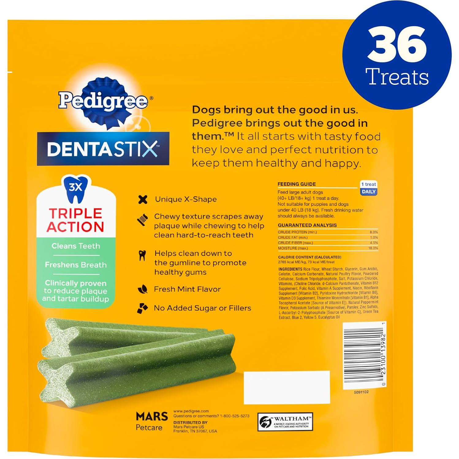 Golosinas Dentales Pedigree Dentastix para Perros Grandes 1.87 kg