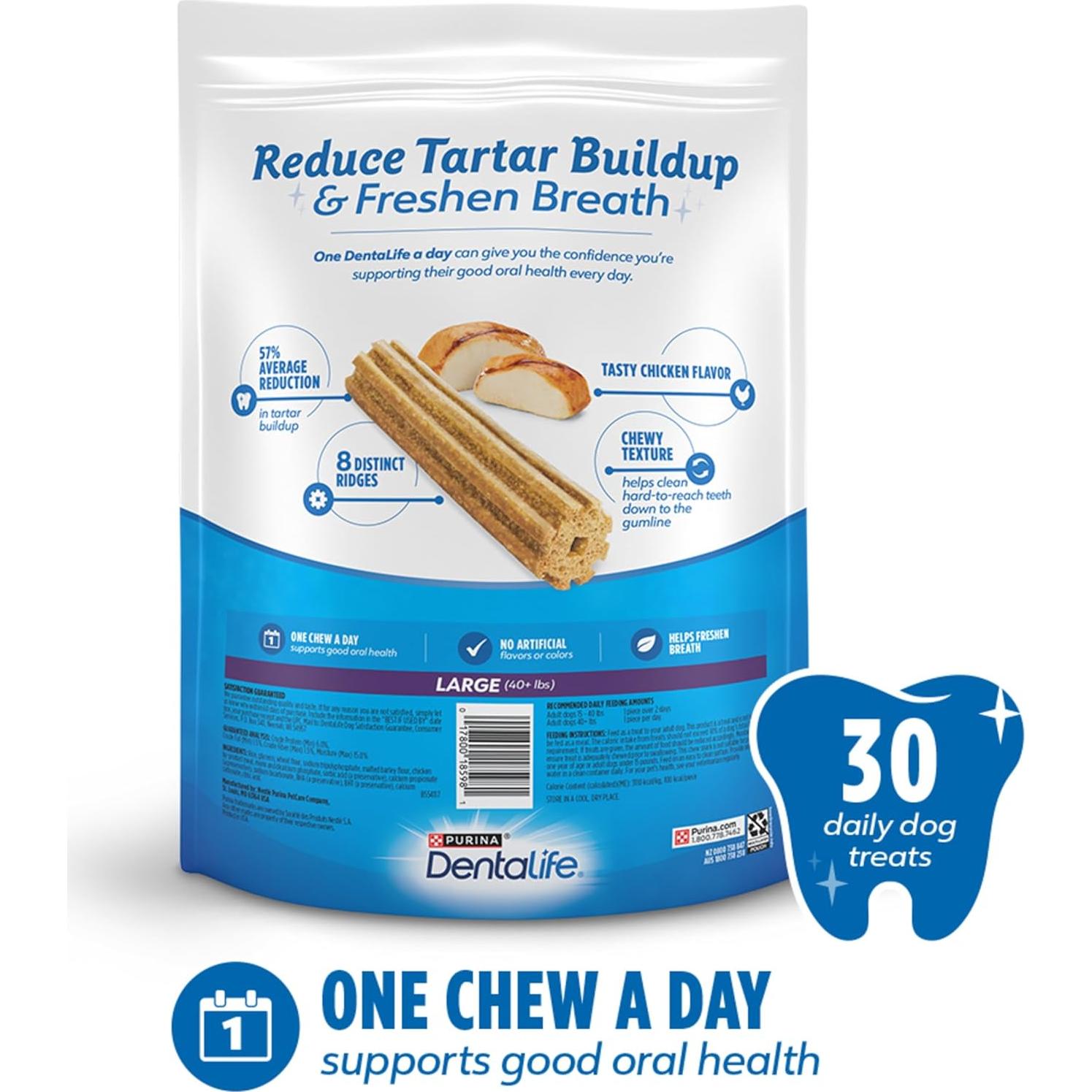 Golosinas DentaLife Cuidado Oral para Perros Grandes 2.25 kg