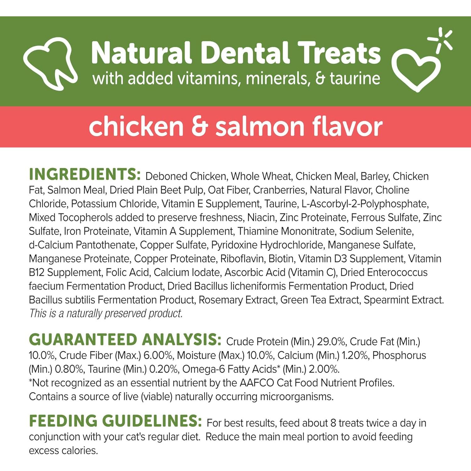 Golosinas Dentales para Gatos WHIMZEES Pollo y Salmón 127g