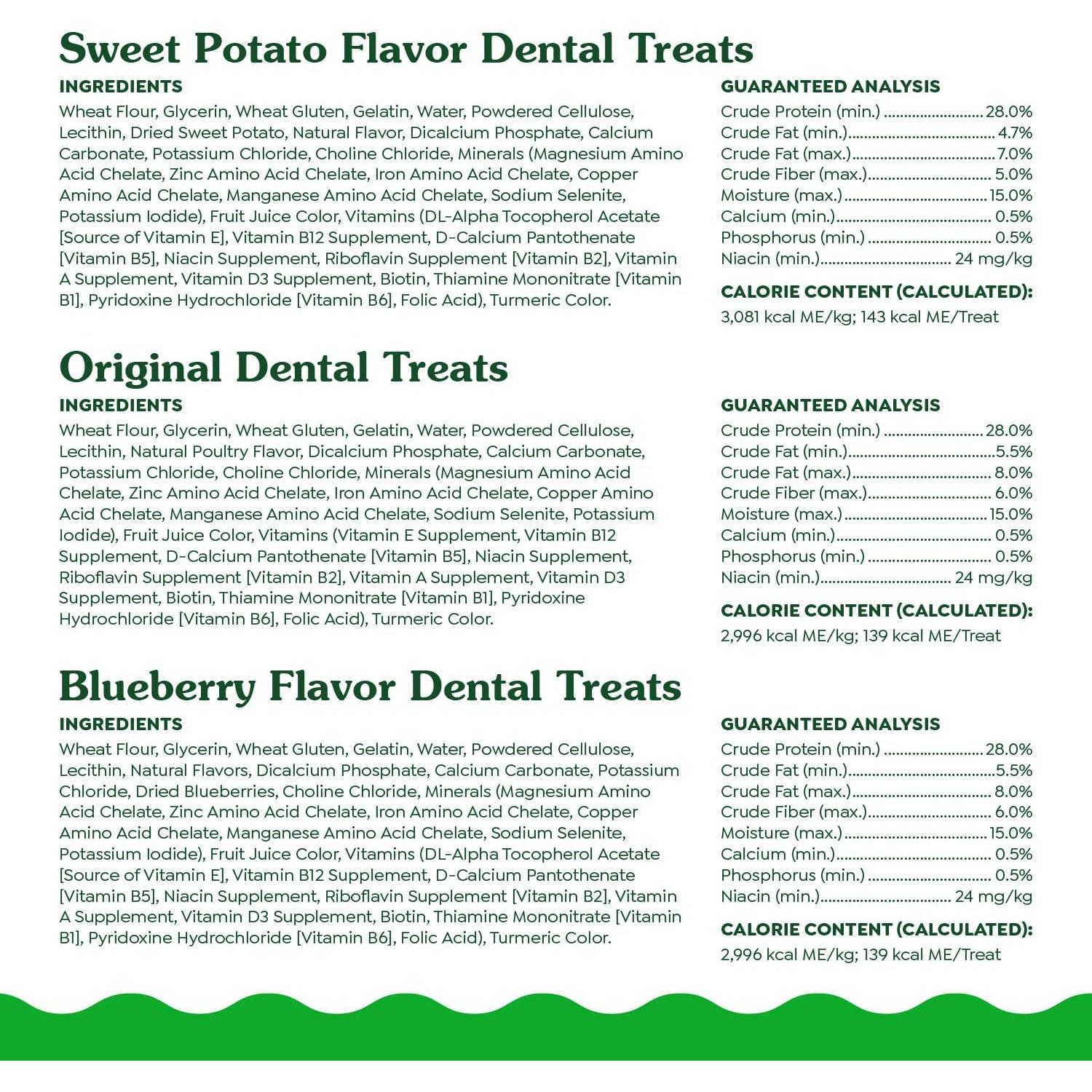 Golosinas Dentales Greenies Grandes 24 Unidades Variedad