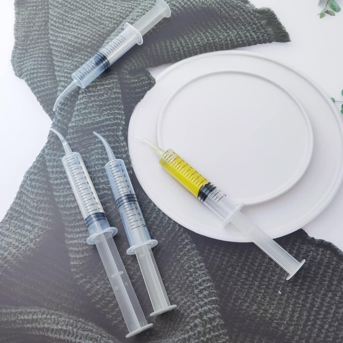 Jeringas Dentales GXXMEI 15PCS 12ml Punta Curvada