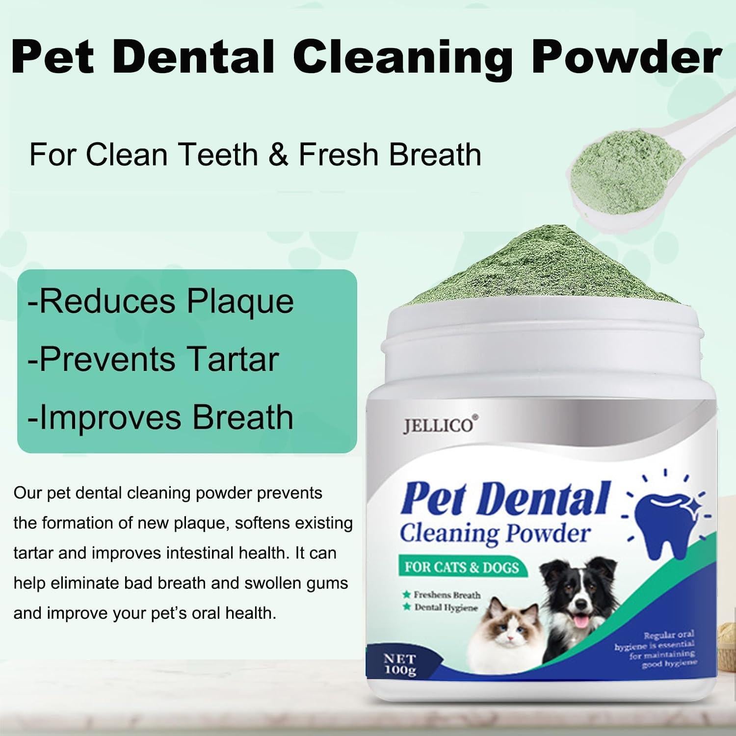 Polvo Limpiador Dental para Perros Dogscute 152g