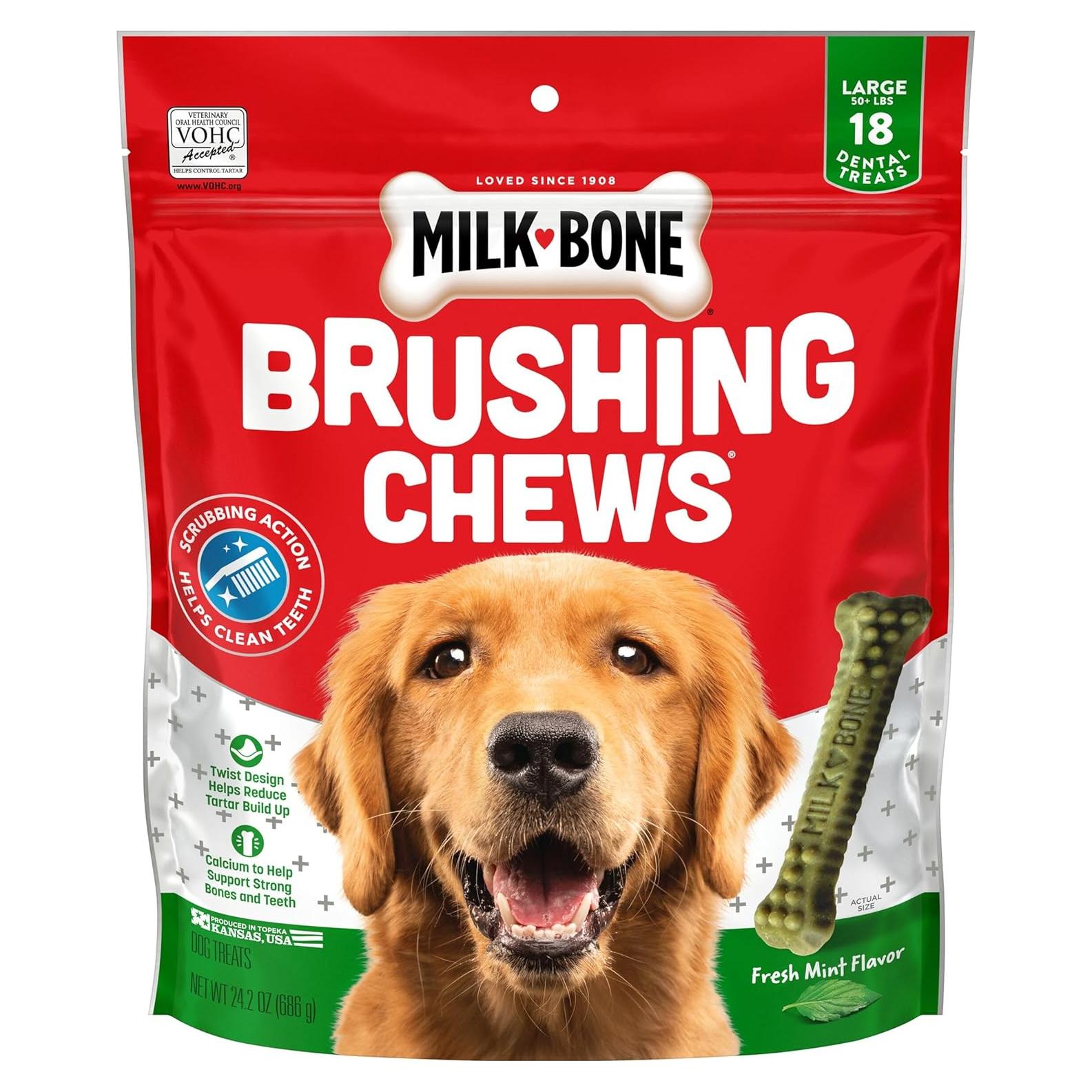 Golosinas Dentales para Perros Milk-Bone 686g Sabor Menta