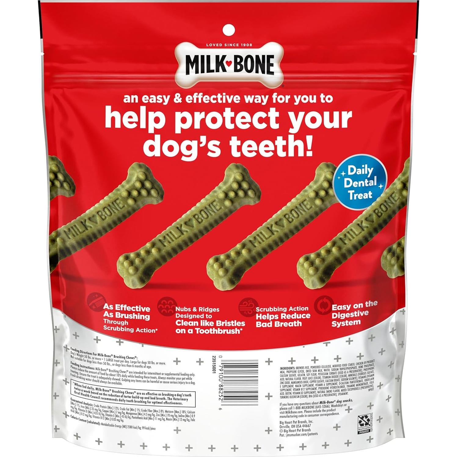 Golosinas Dentales para Perros Milk-Bone 686g Sabor Menta