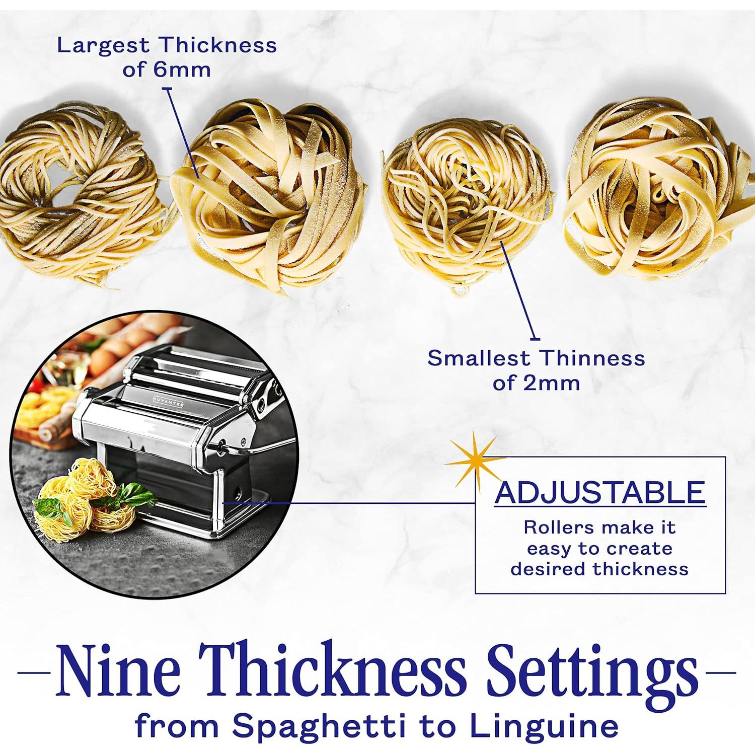 Máquina de Pasta Manual Nuvantee Acero Inoxidable 7 Grosores