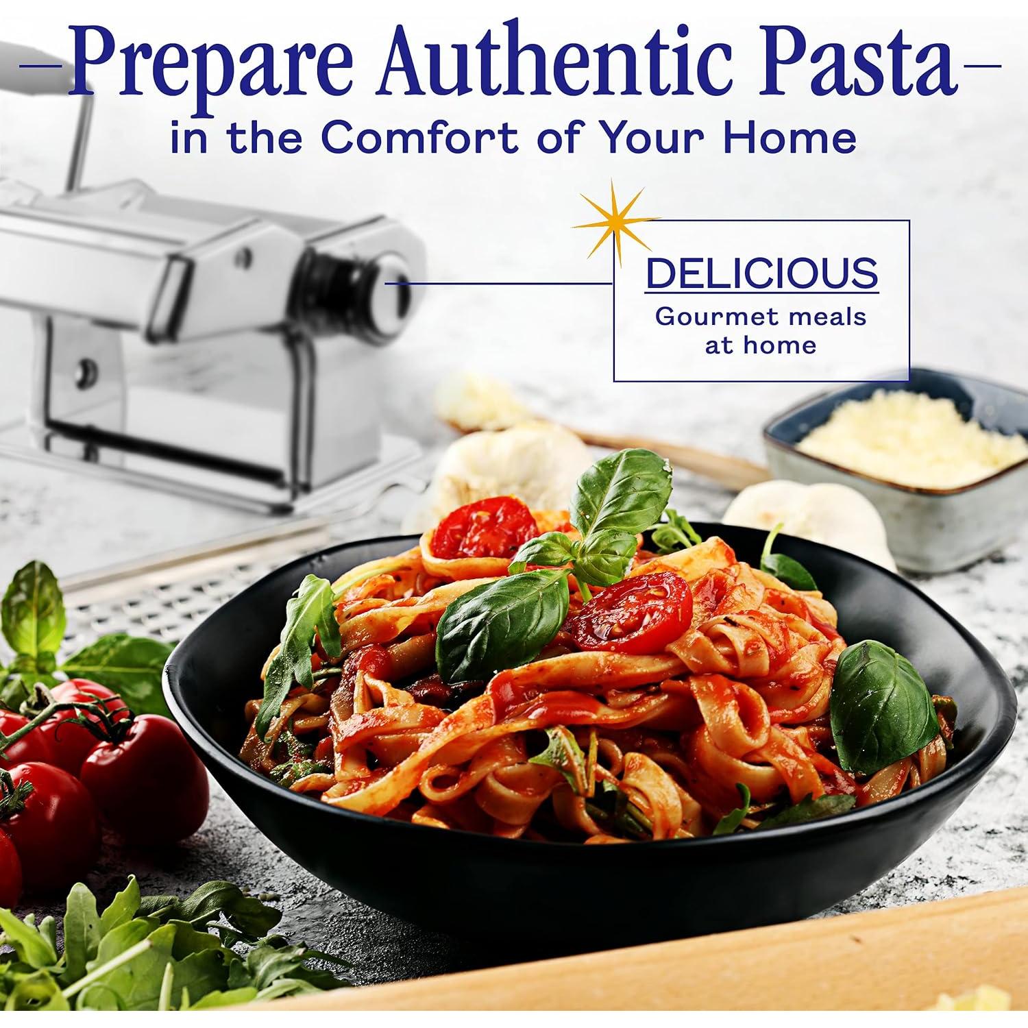 Máquina de Pasta Manual Nuvantee Acero Inoxidable 7 Grosores